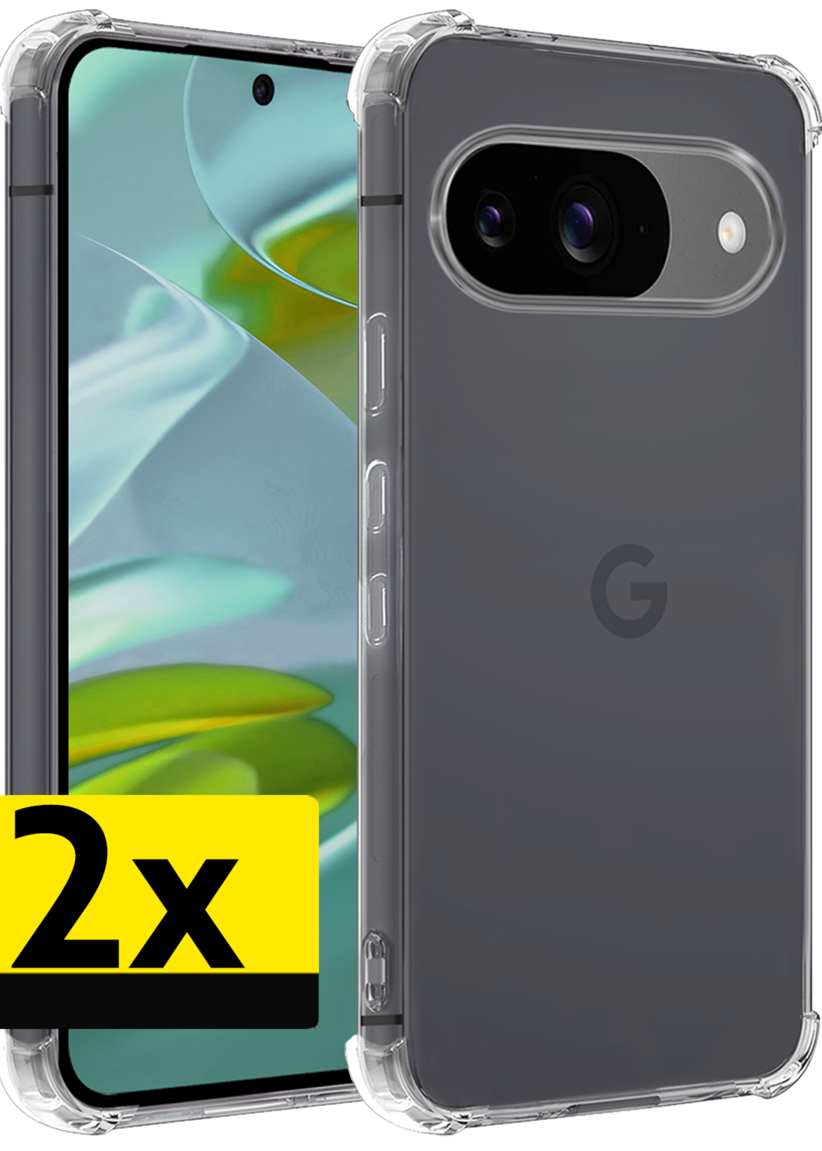 LUQ LUQ Google Pixel 10 Hoesje Shockproof - Transparant - 2 PACK