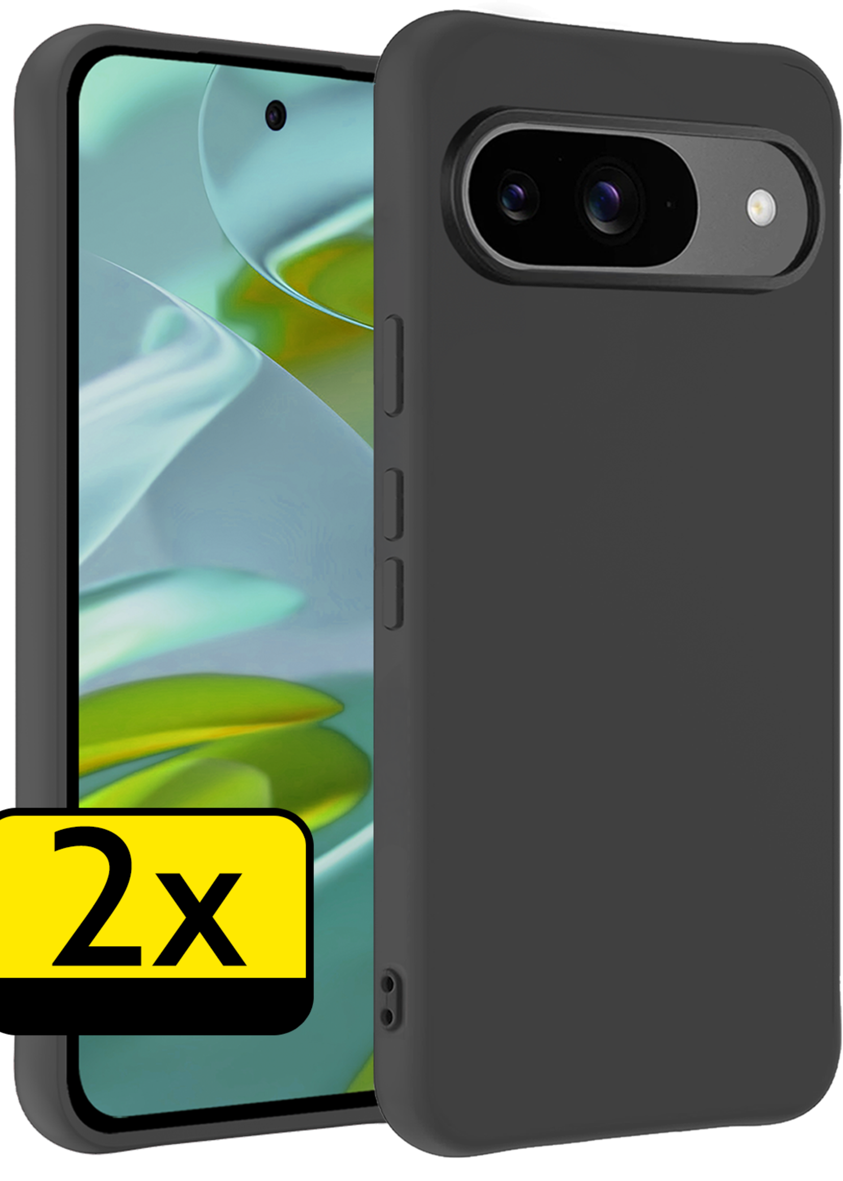 LUQ LUQ Google Pixel 10 Hoesje Siliconen - Zwart - 2 PACK