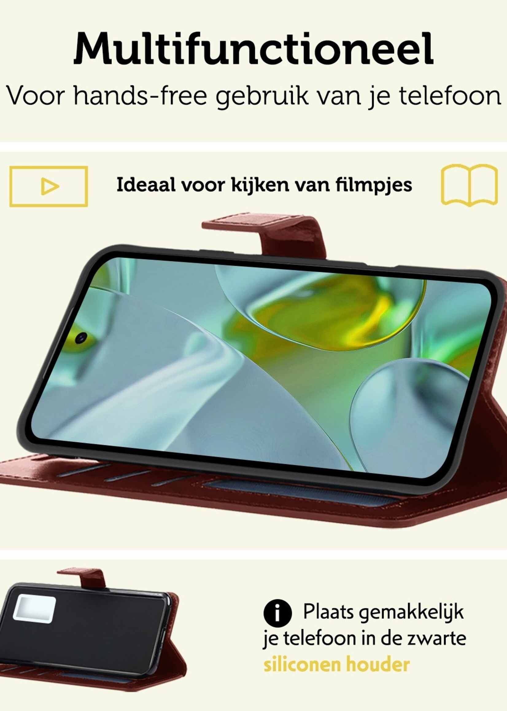 LUQ LUQ Google Pixel 10 Hoesje Bookcase - Bruin