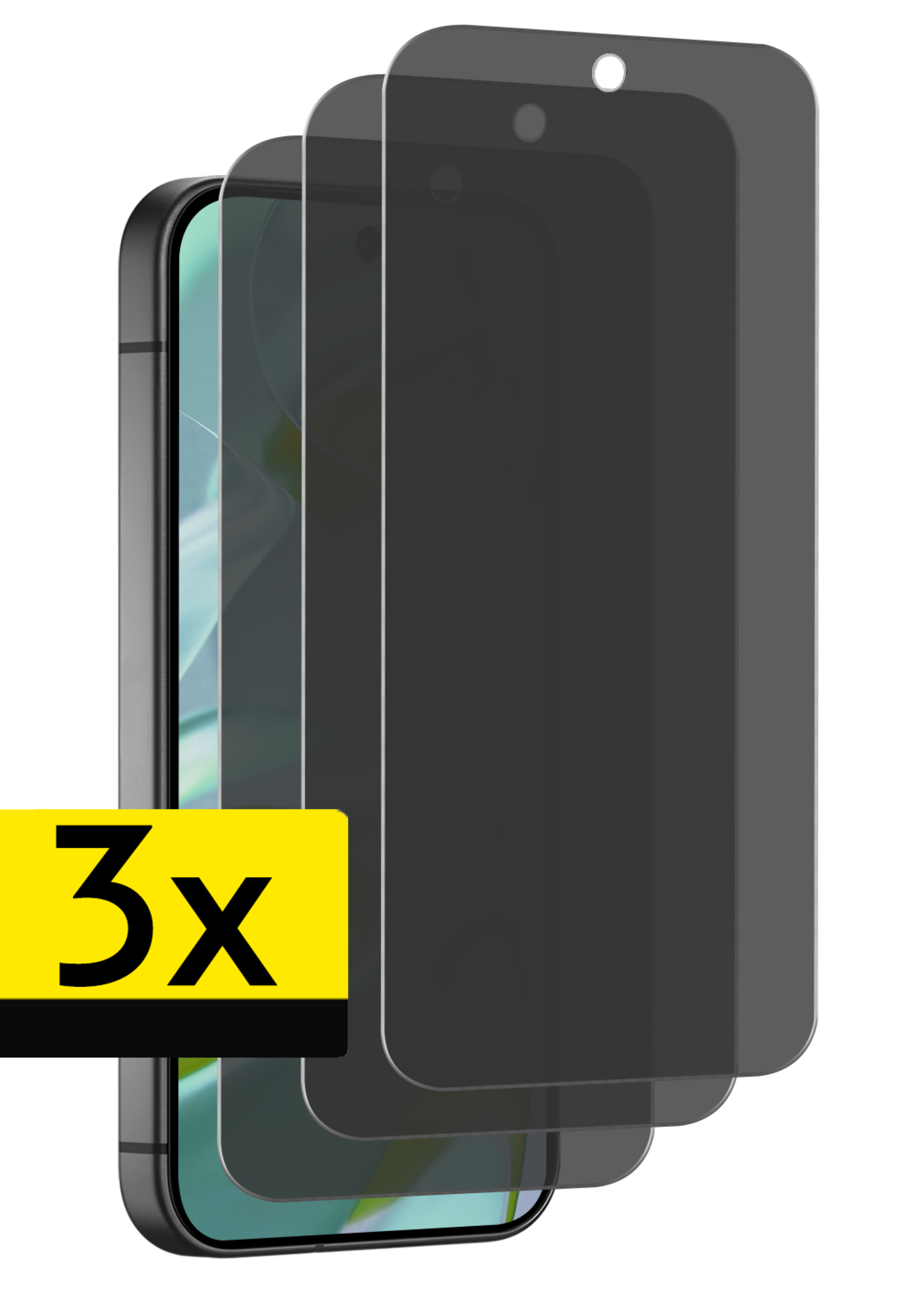 LUQ LUQ Google Pixel 10 Pro Screenprotector Glas Privacy - 3 PACK