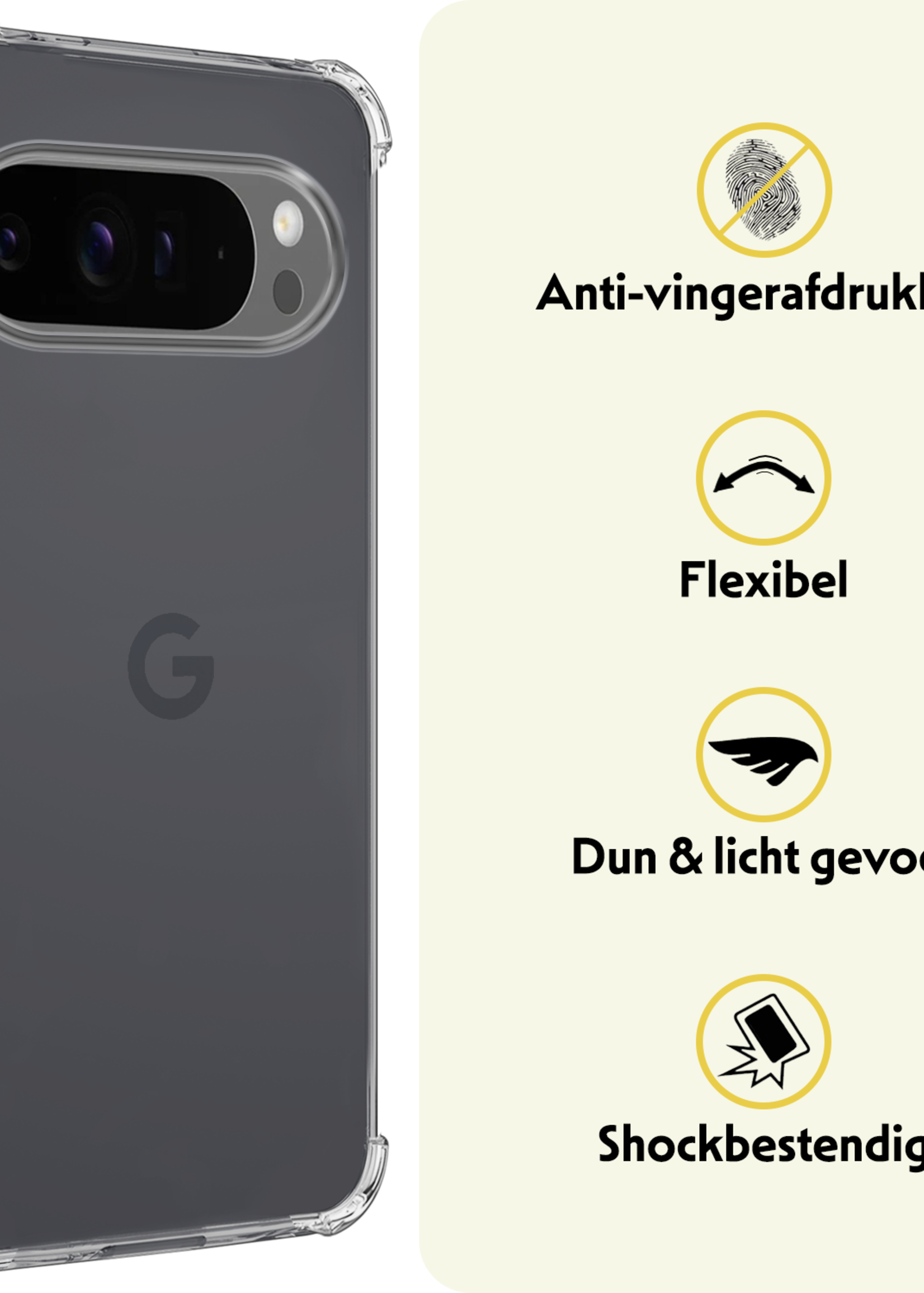 LUQ LUQ Google Pixel 10 Pro Hoesje Shockproof - Transparant