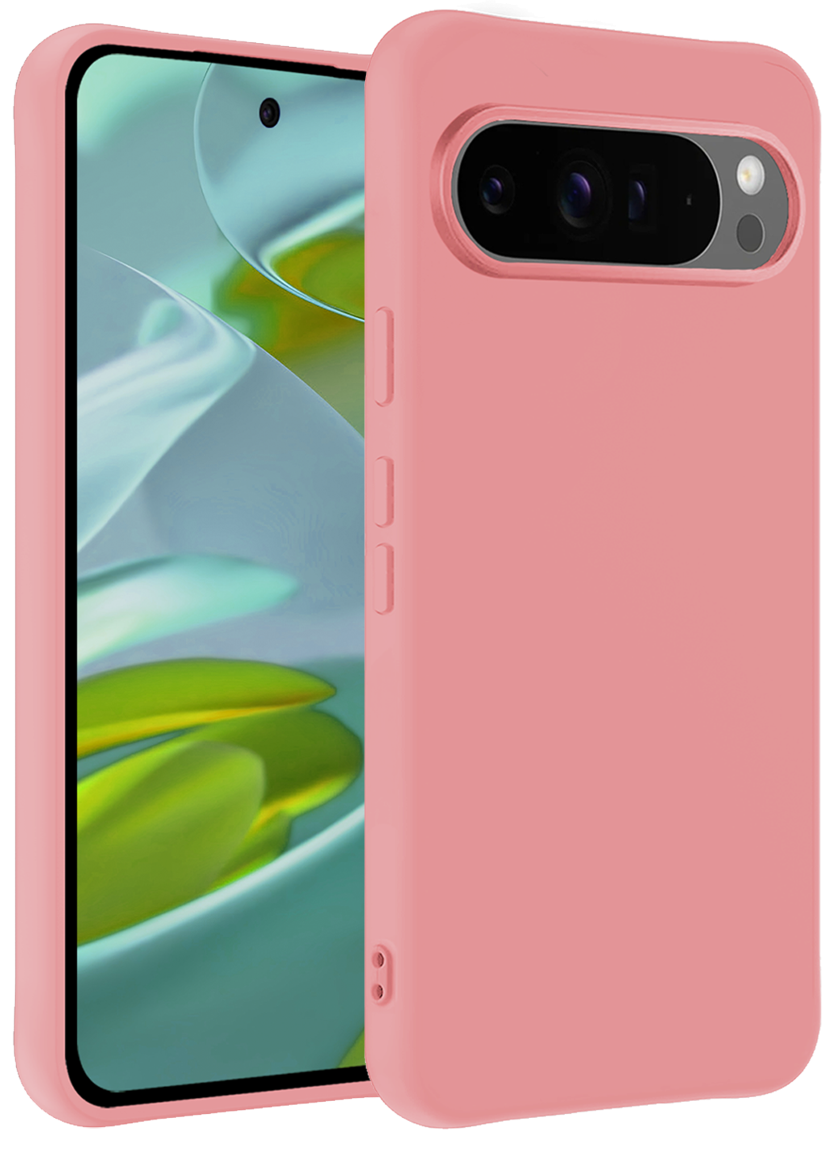 LUQ LUQ Google Pixel 10 Pro Hoesje Siliconen - Lichtroze