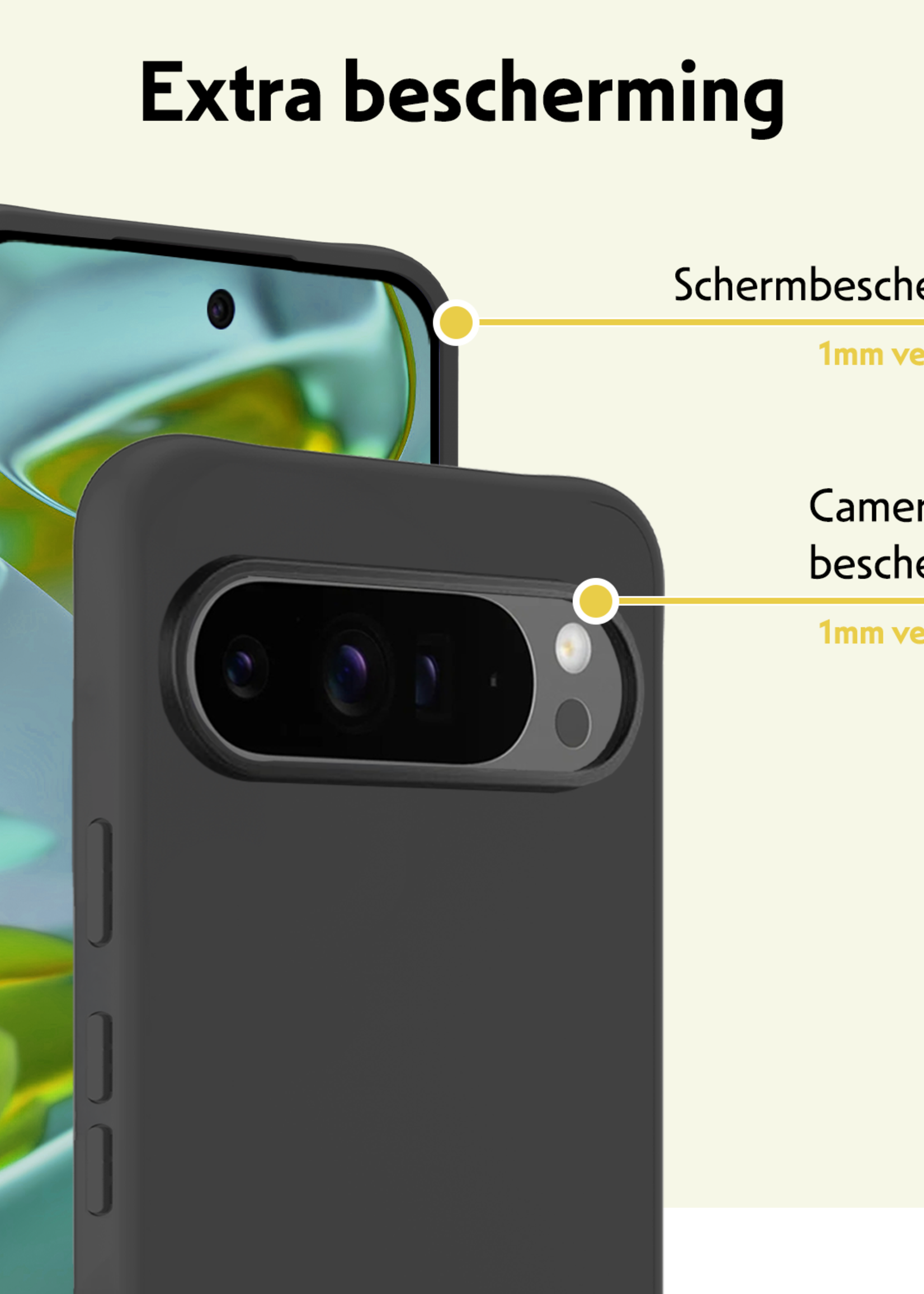 LUQ LUQ Google Pixel 10 Pro Hoesje Siliconen - Zwart