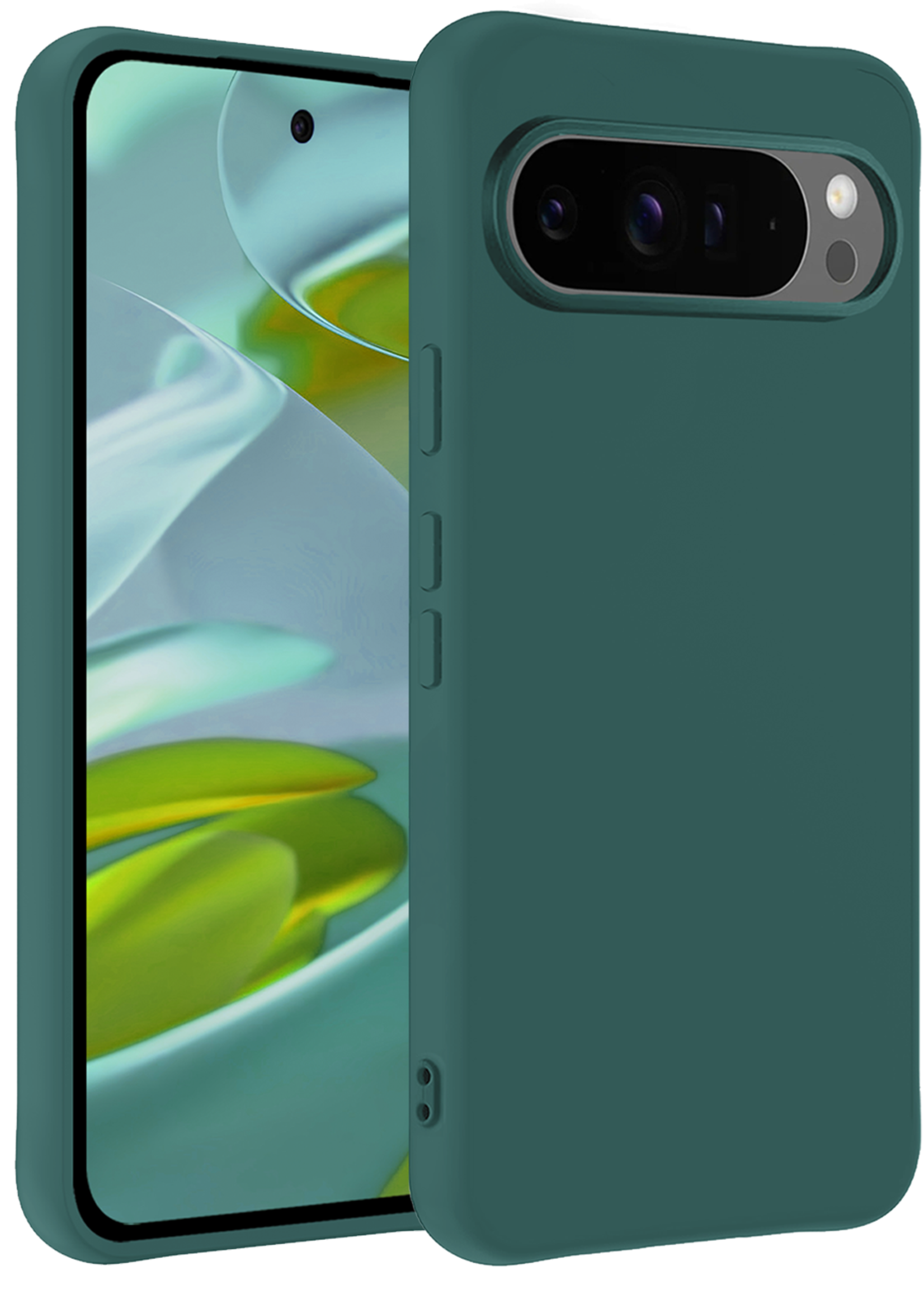 LUQ LUQ Google Pixel 10 Pro XL Hoesje Siliconen - Donkergroen