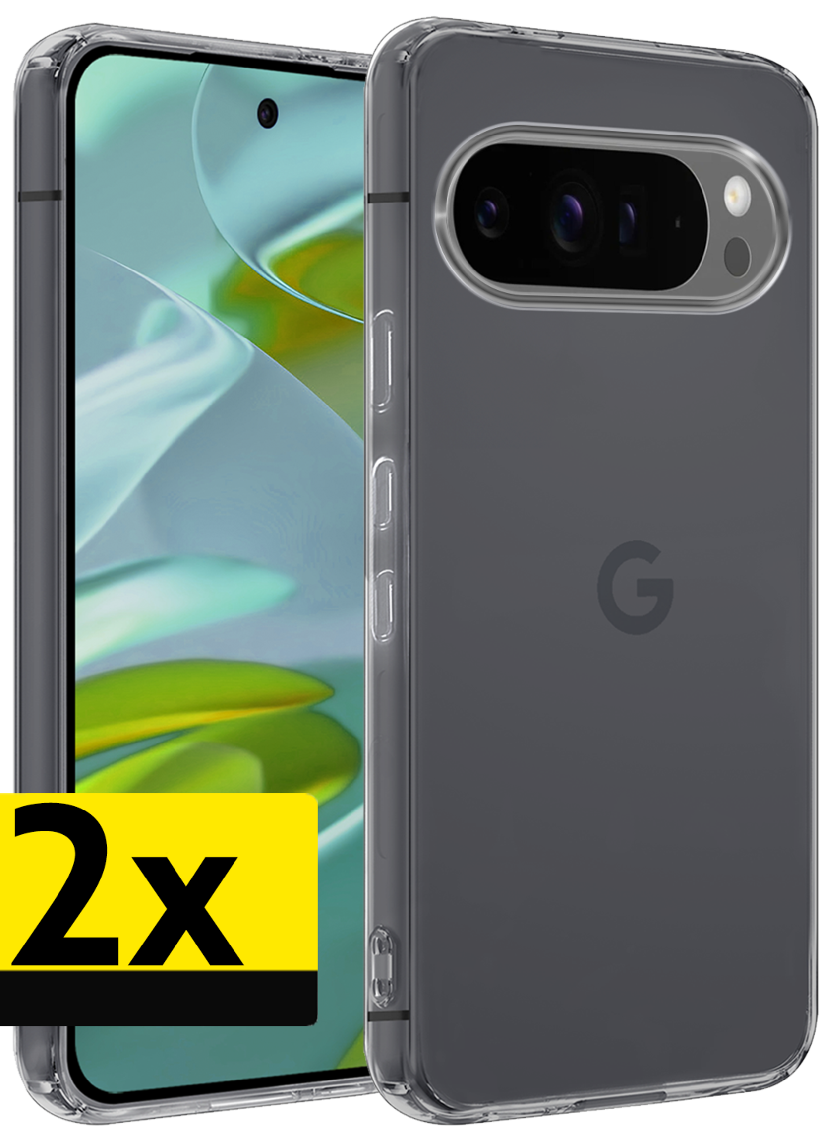 LUQ LUQ Google Pixel 10 Pro XL Hoesje Siliconen - Transparant - 2 PACK