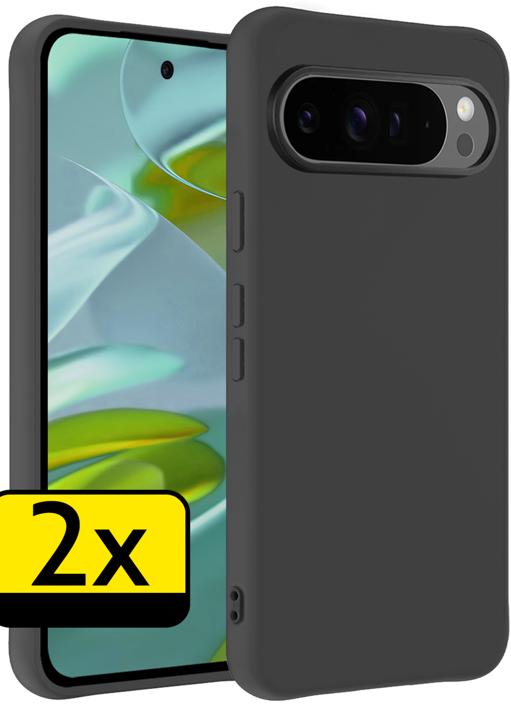 LUQ LUQ Google Pixel 10 Pro XL Hoesje Siliconen - Zwart - 2 PACK