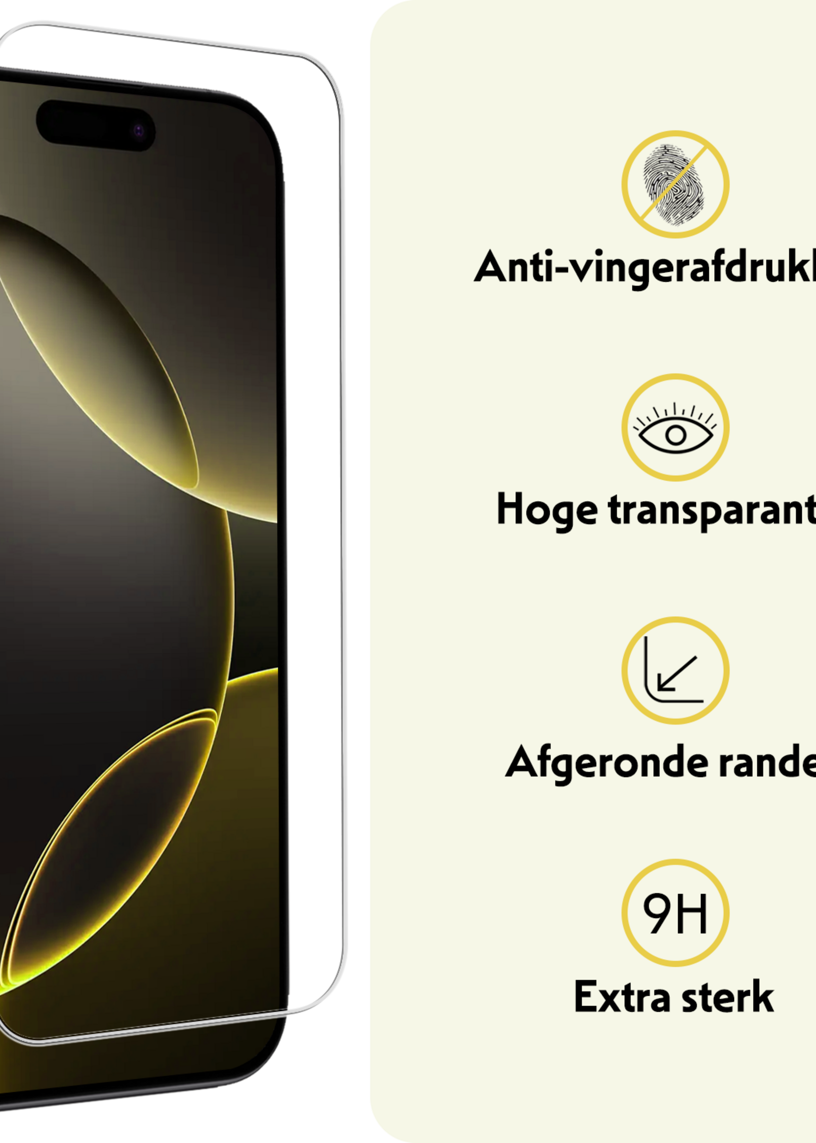 LUQ LUQ iPhone 16 Pro Max Hoesje Pashouder met Koord Met 2x Screenprotector - Zwart