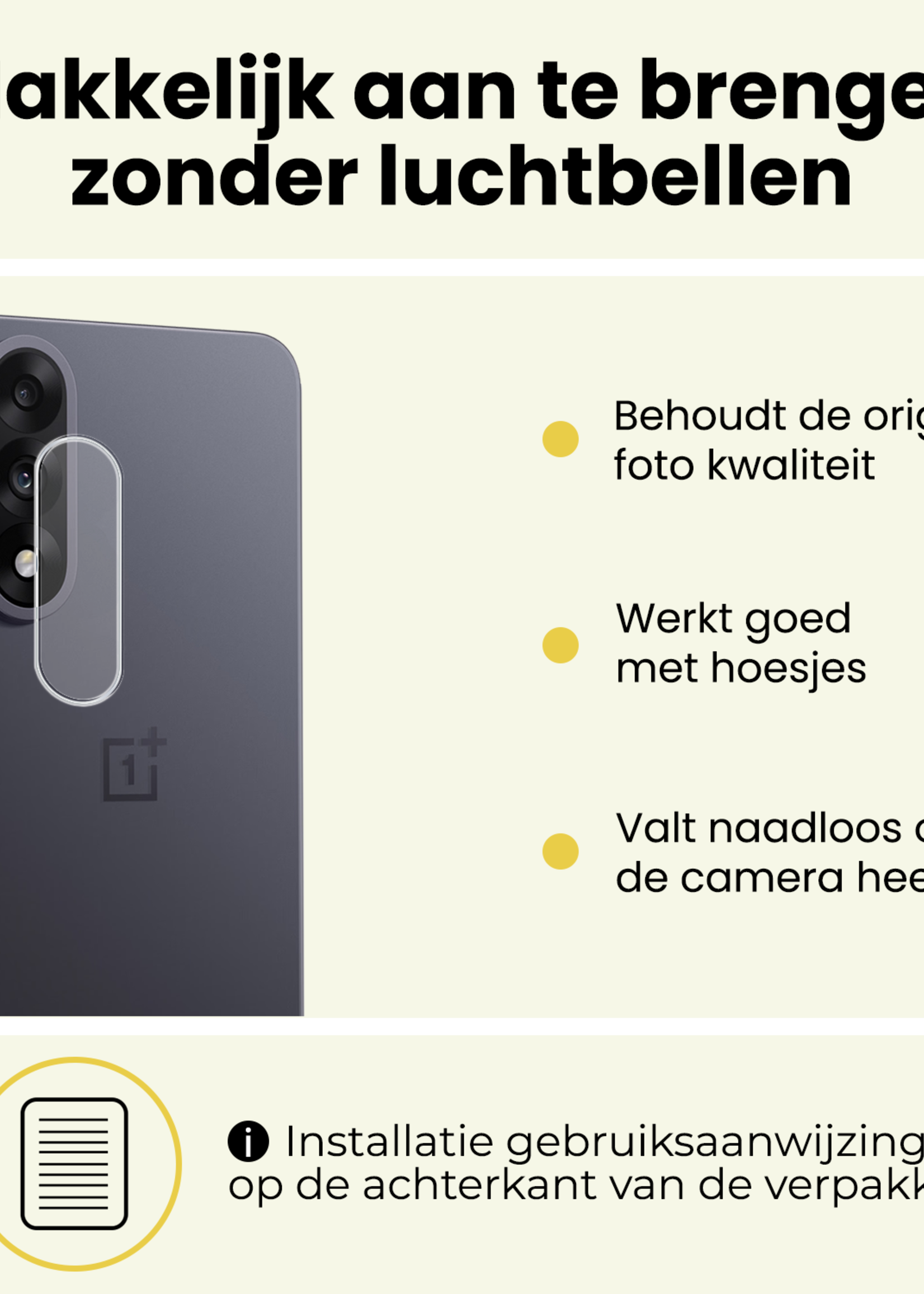 LUQ LUQ OnePlus Nord 5 Camera Screenprotector - 3 PACK