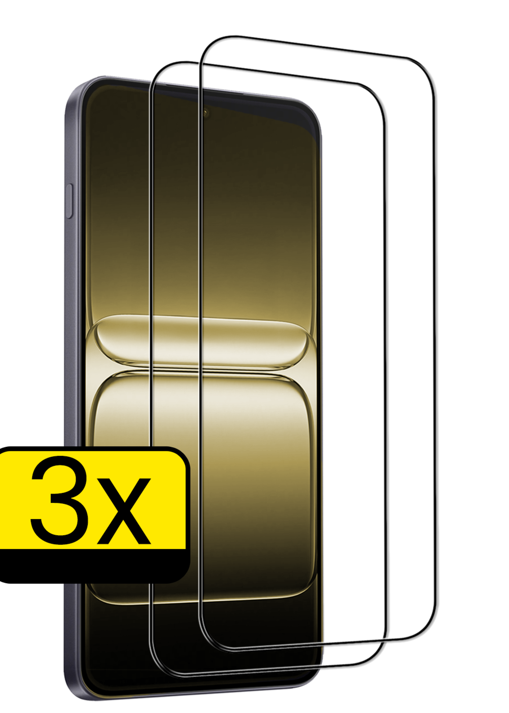 LUQ LUQ OnePlus Nord 5 Screenprotector Glas  Full Cover - 3 PACK