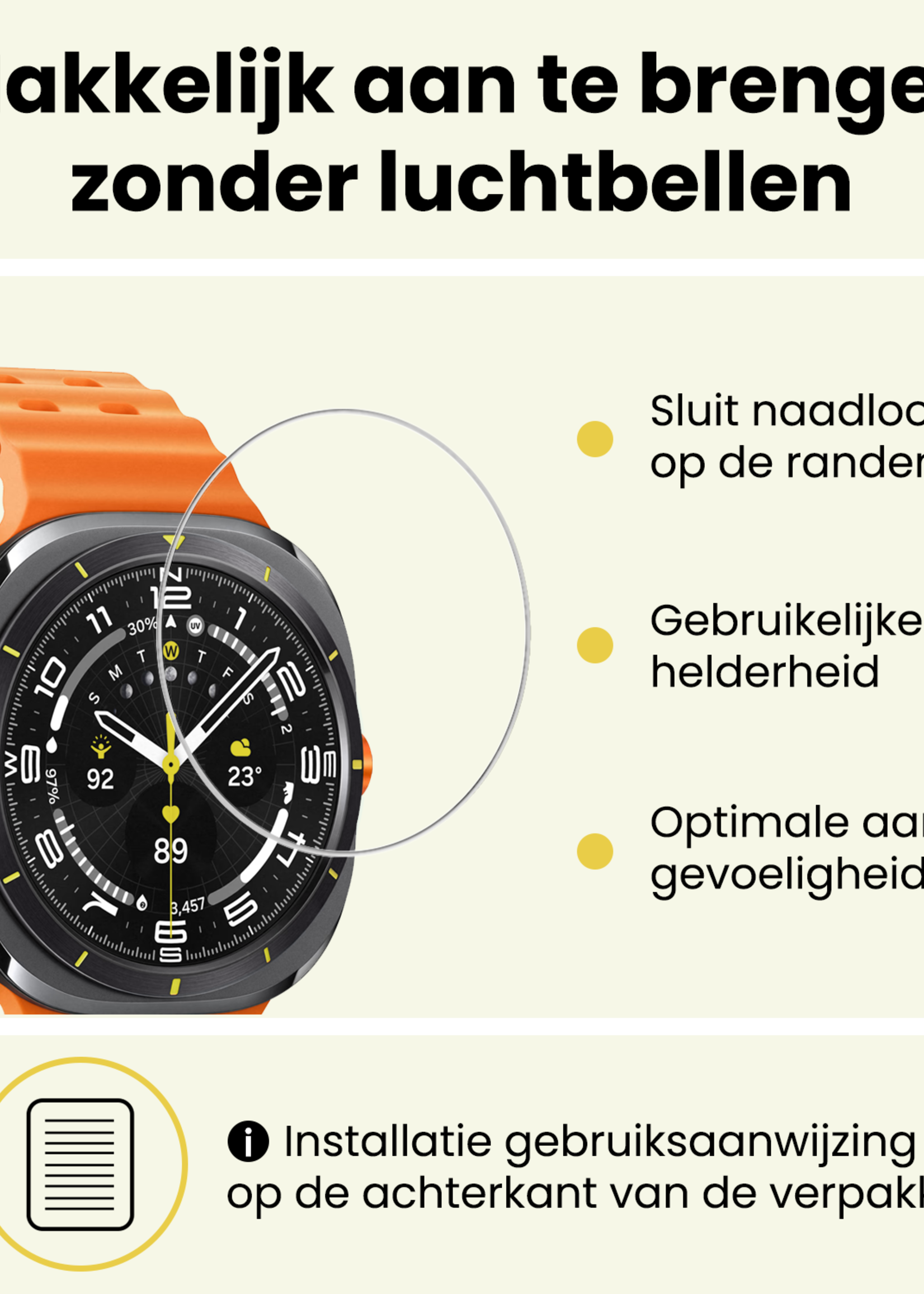 LUQ LUQ Samsung Galaxy Watch Ultra (2025) Screenprotector - 2 PACK