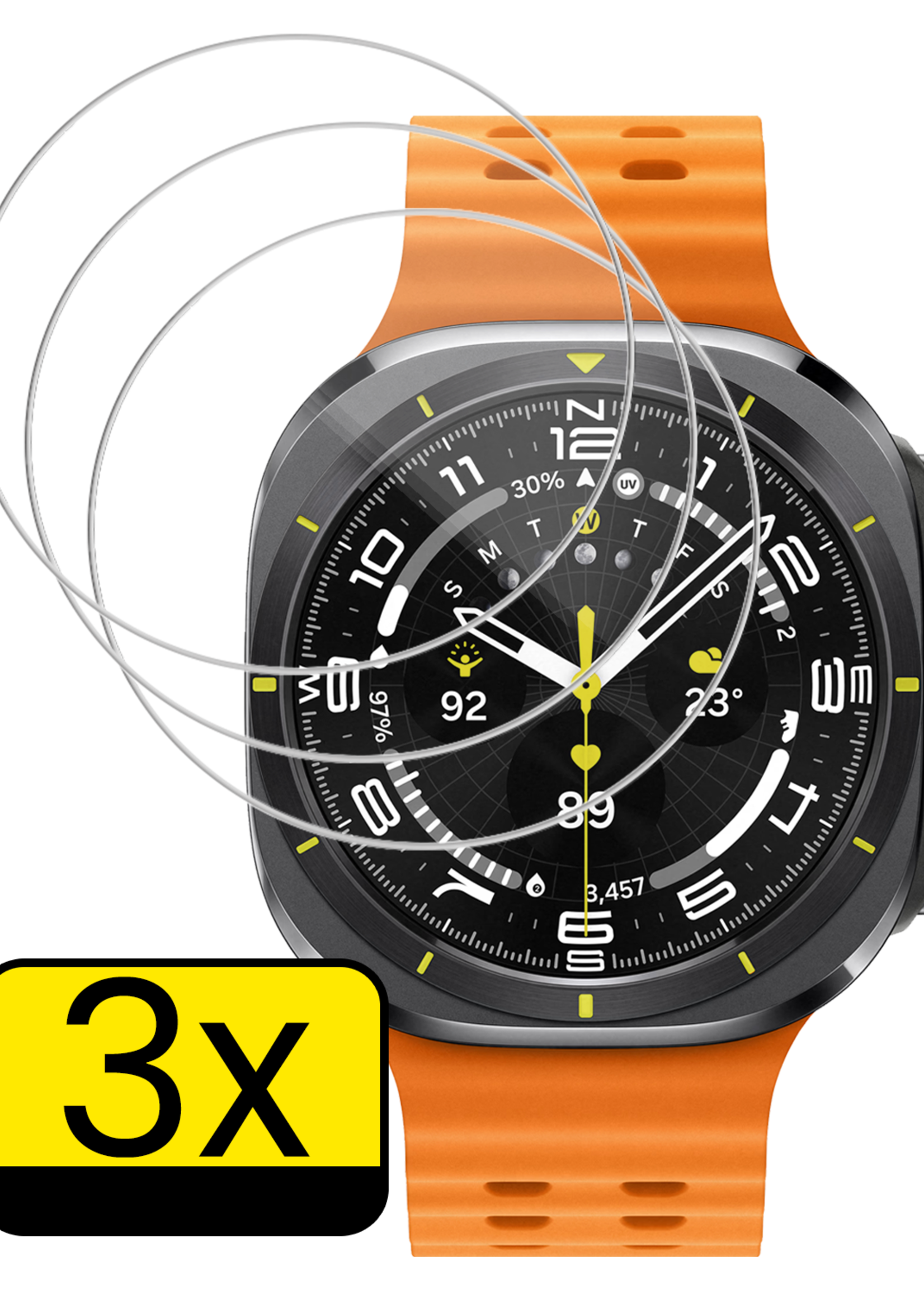 LUQ LUQ Samsung Galaxy Watch Ultra (2025) Screenprotector - 3 PACK