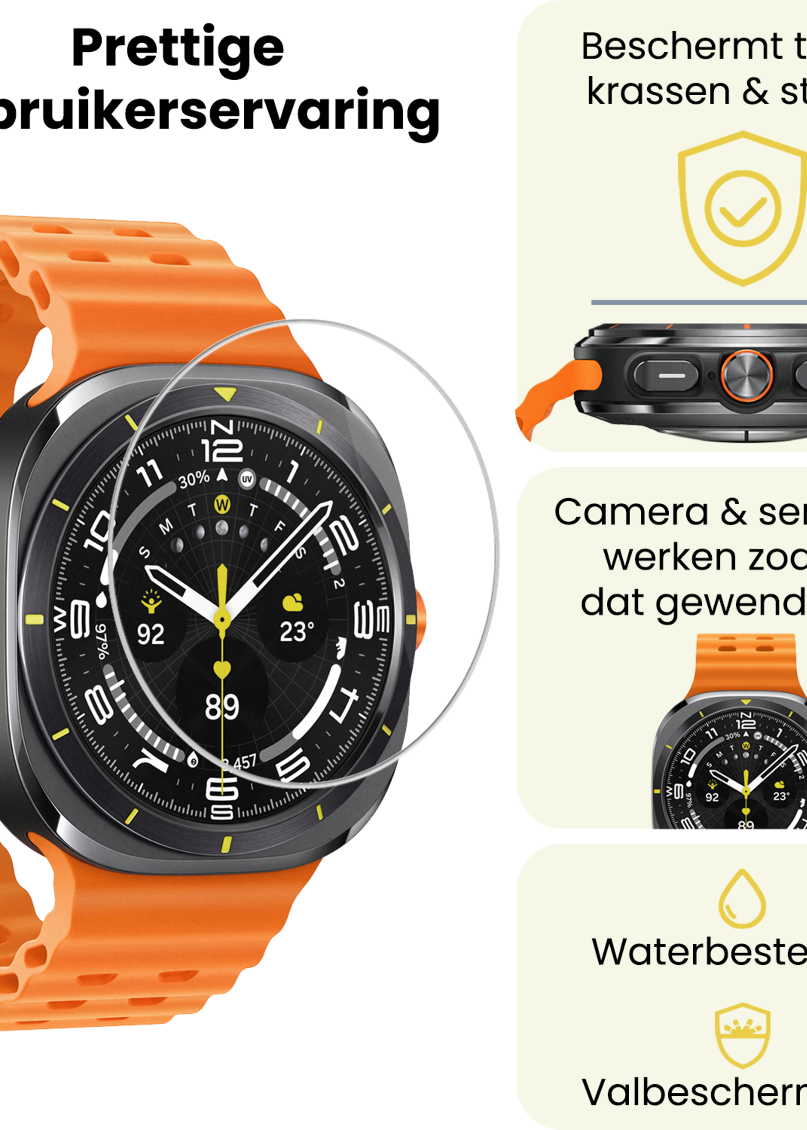 LUQ LUQ Samsung Galaxy Watch Ultra (2025) Screenprotector - 3 PACK