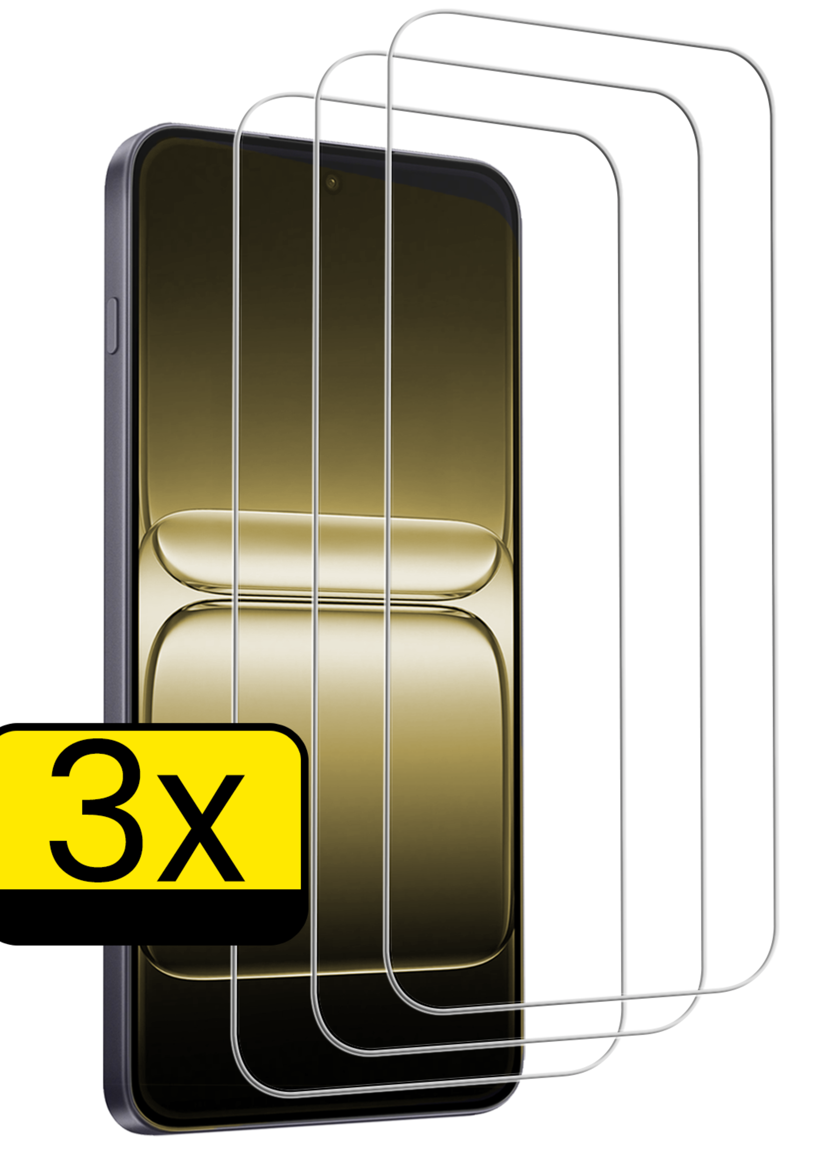 LUQ LUQ OnePlus Nord CE 5 Screenprotector Glas - 3 PACK