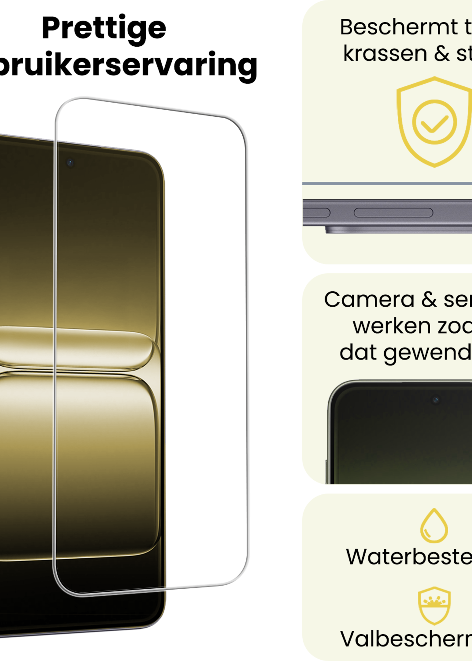 LUQ LUQ OnePlus Nord CE 5 Screenprotector Glas - 3 PACK