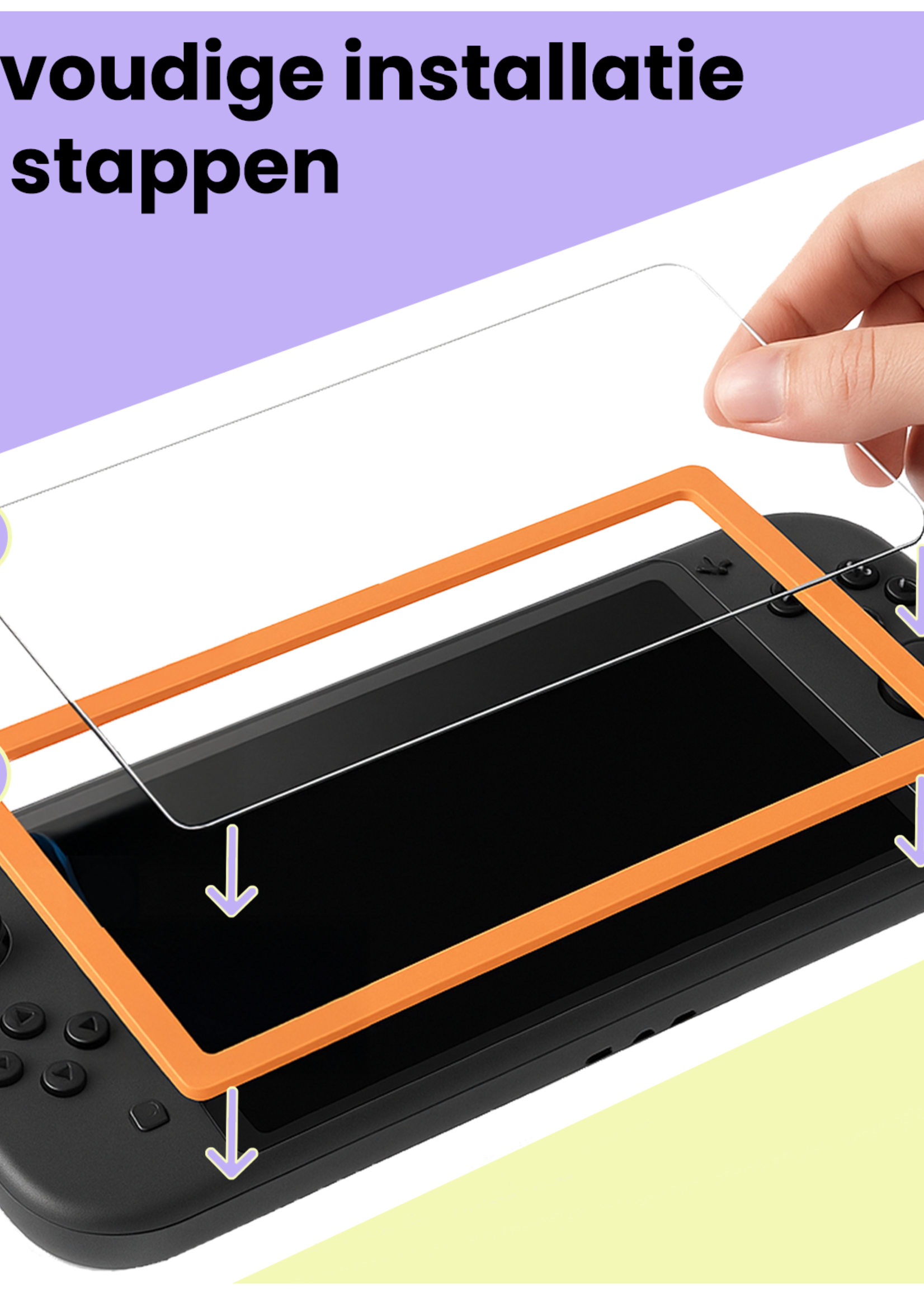 LUQ LUQ Nintendo Switch 2 Screenprotector Met Installatieframe - 2 PACK