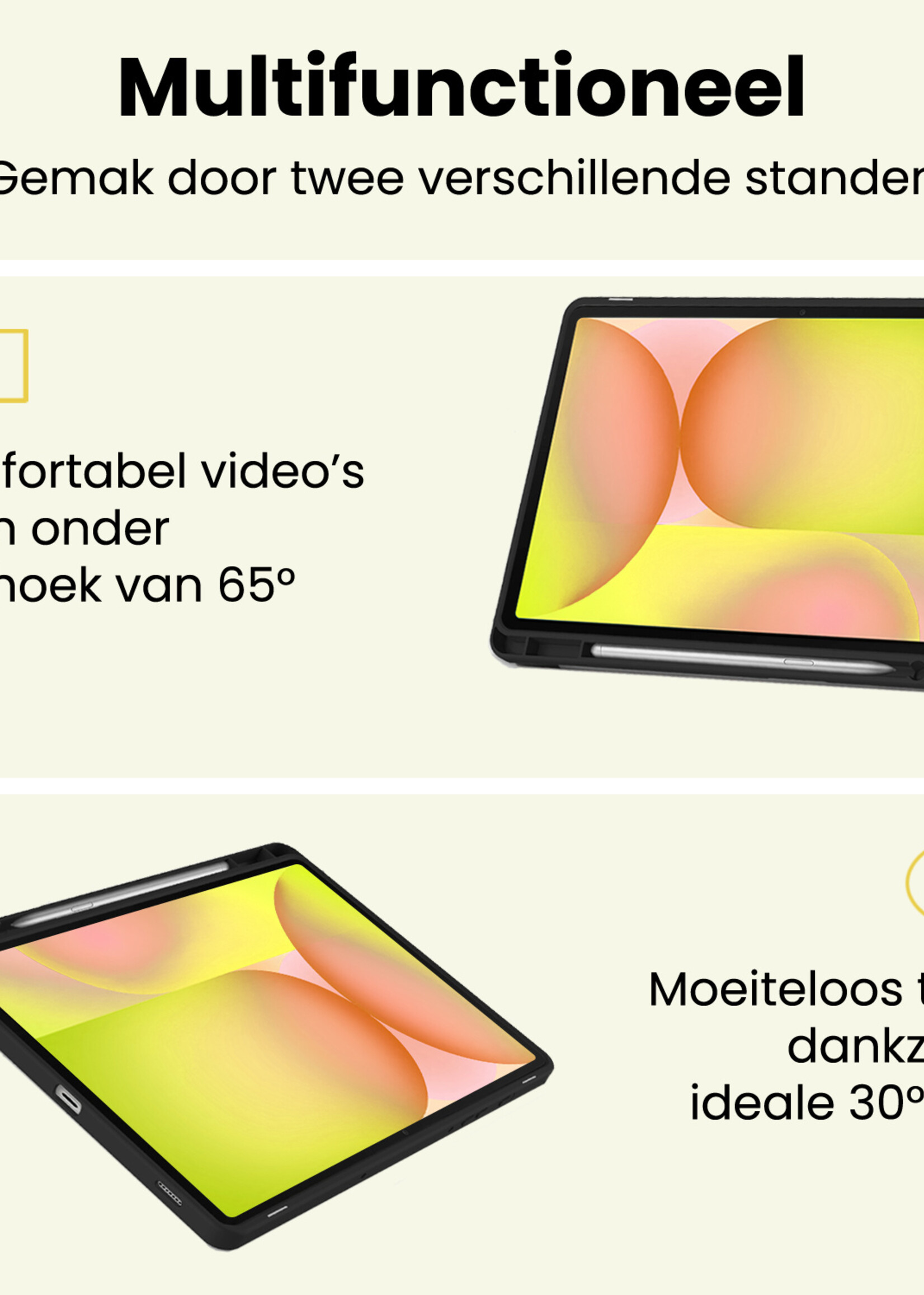 LUQ LUQ Samsung Galaxy Tab S10 Lite Hoesje Met Uitsparing S Pen - Rose Goud