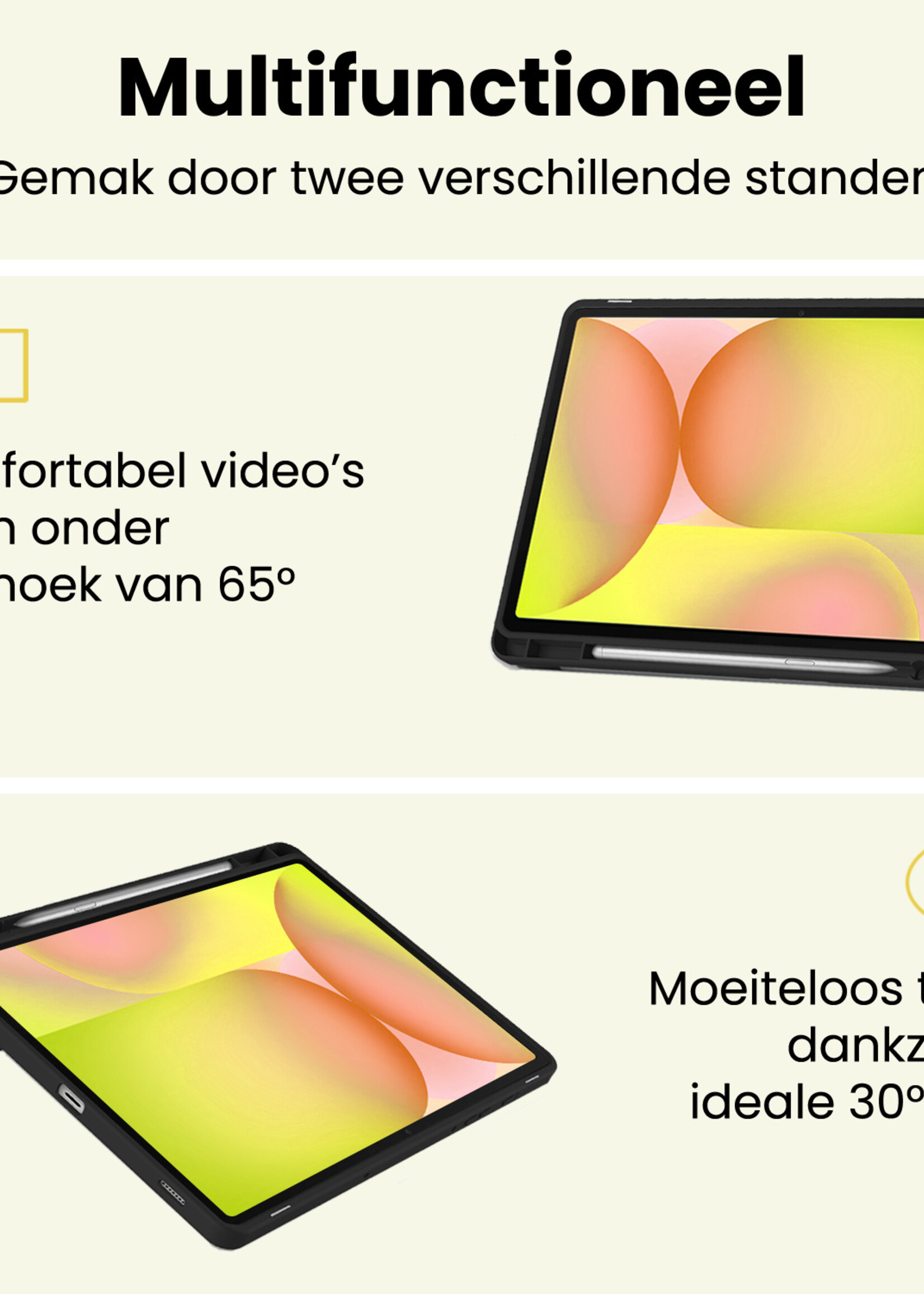 LUQ LUQ Samsung Galaxy Tab S10 Lite Hoesje Met Uitsparing S Pen Met Screenprotector - Donkergroen