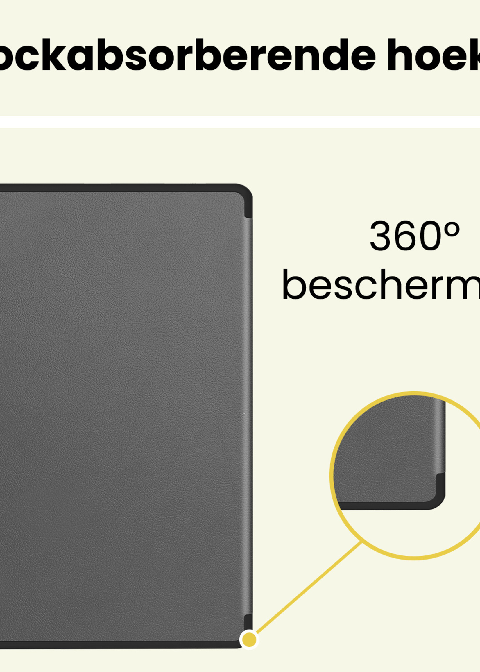 LUQ LUQ Samsung Galaxy Tab S10 Lite Hoesje Met Uitsparing S Pen Met Screenprotector - Grijs