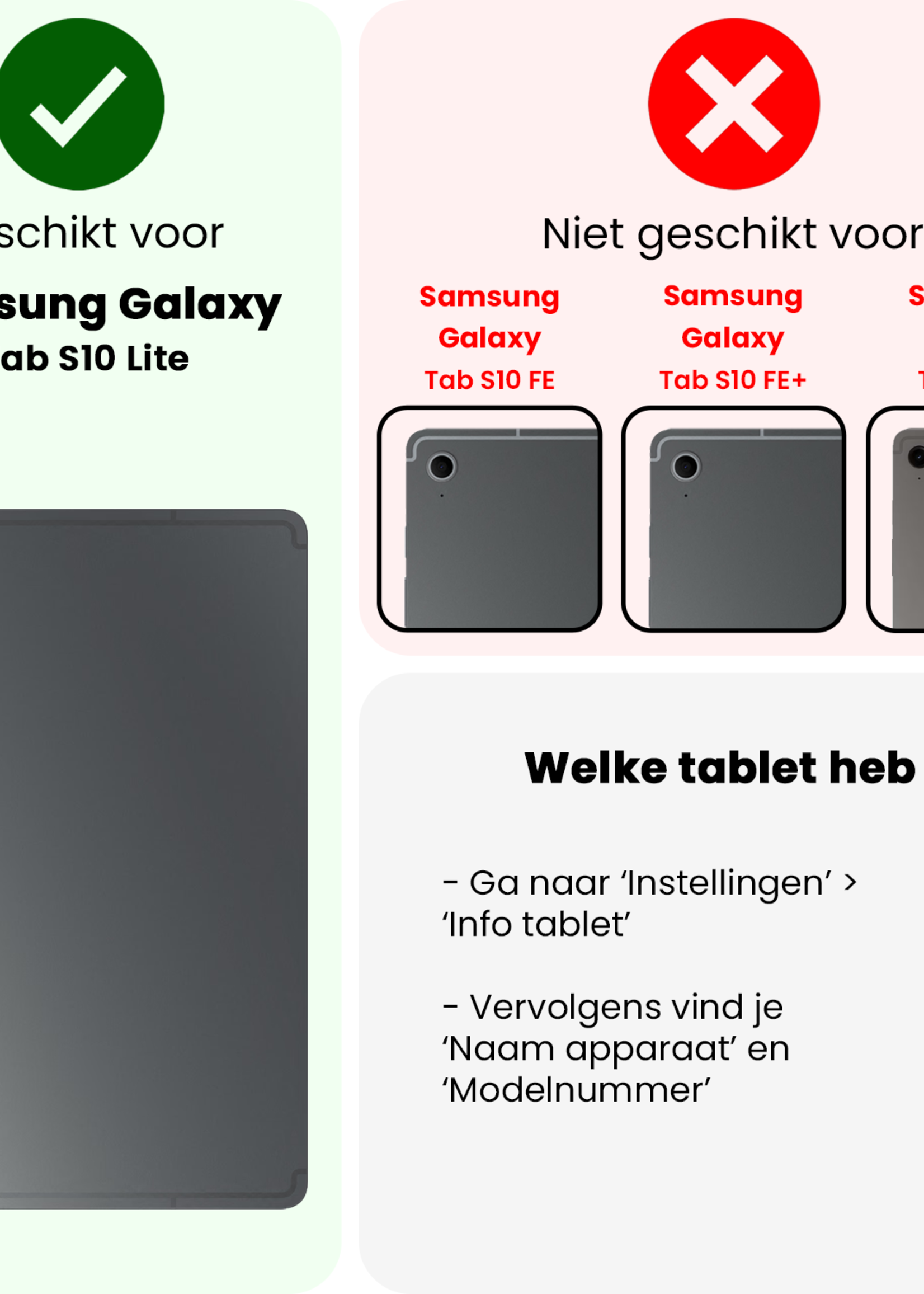 LUQ LUQ Samsung Galaxy Tab S10 Lite Hoesje Met Uitsparing S Pen Met Screenprotector - Zwart