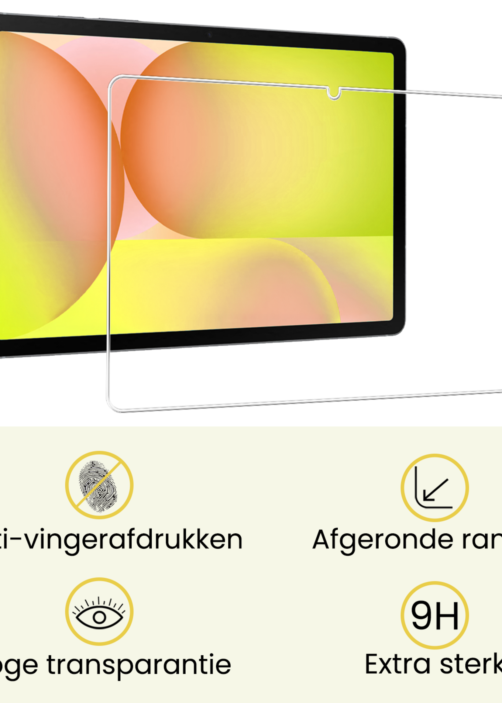 LUQ LUQ Samsung Galaxy Tab S10 Lite Hoesje Met Uitsparing S Pen Met Screenprotector - Grijs