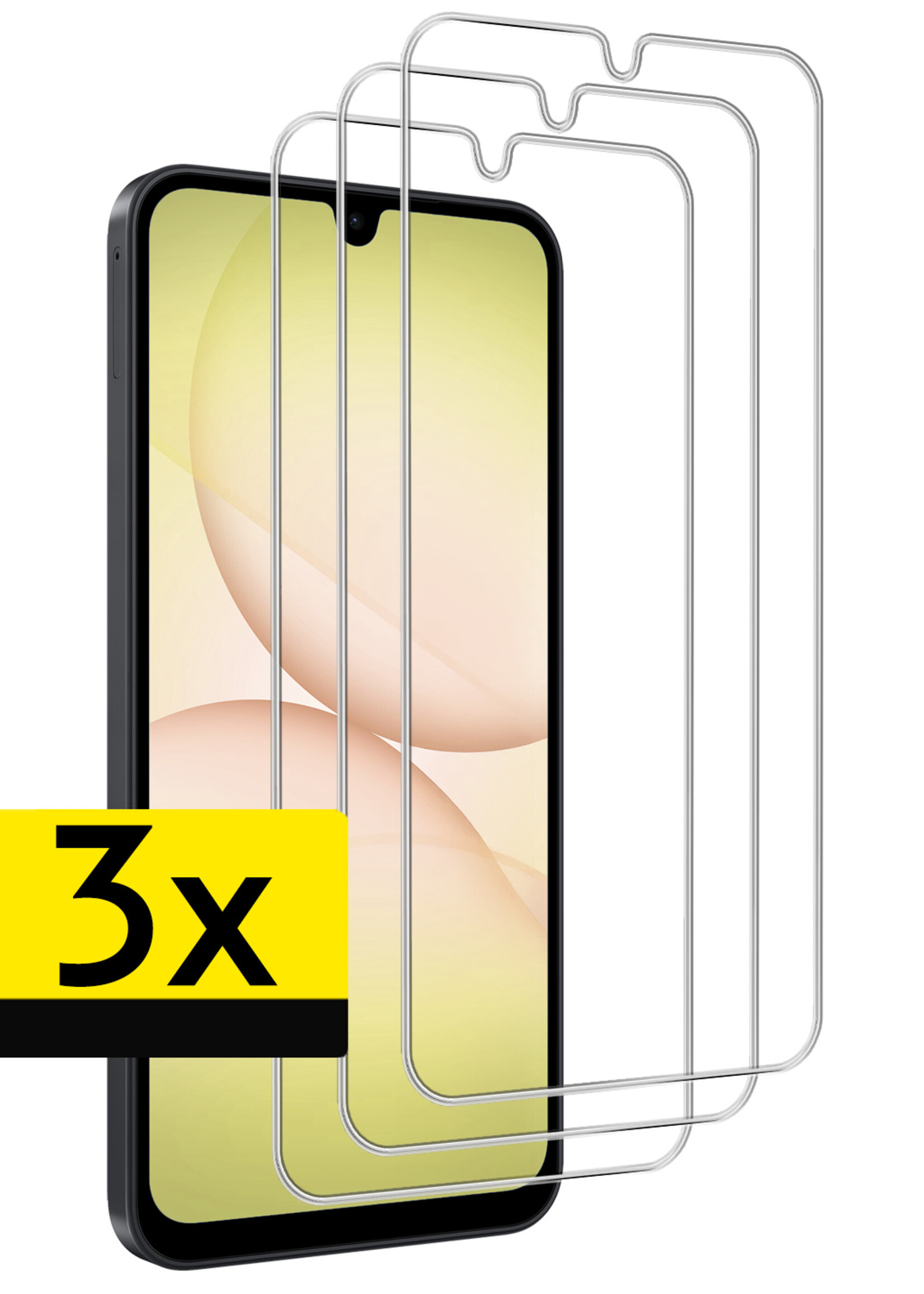 LUQ LUQ Samsung Galaxy A17 Screenprotector Glas - 3 PACK