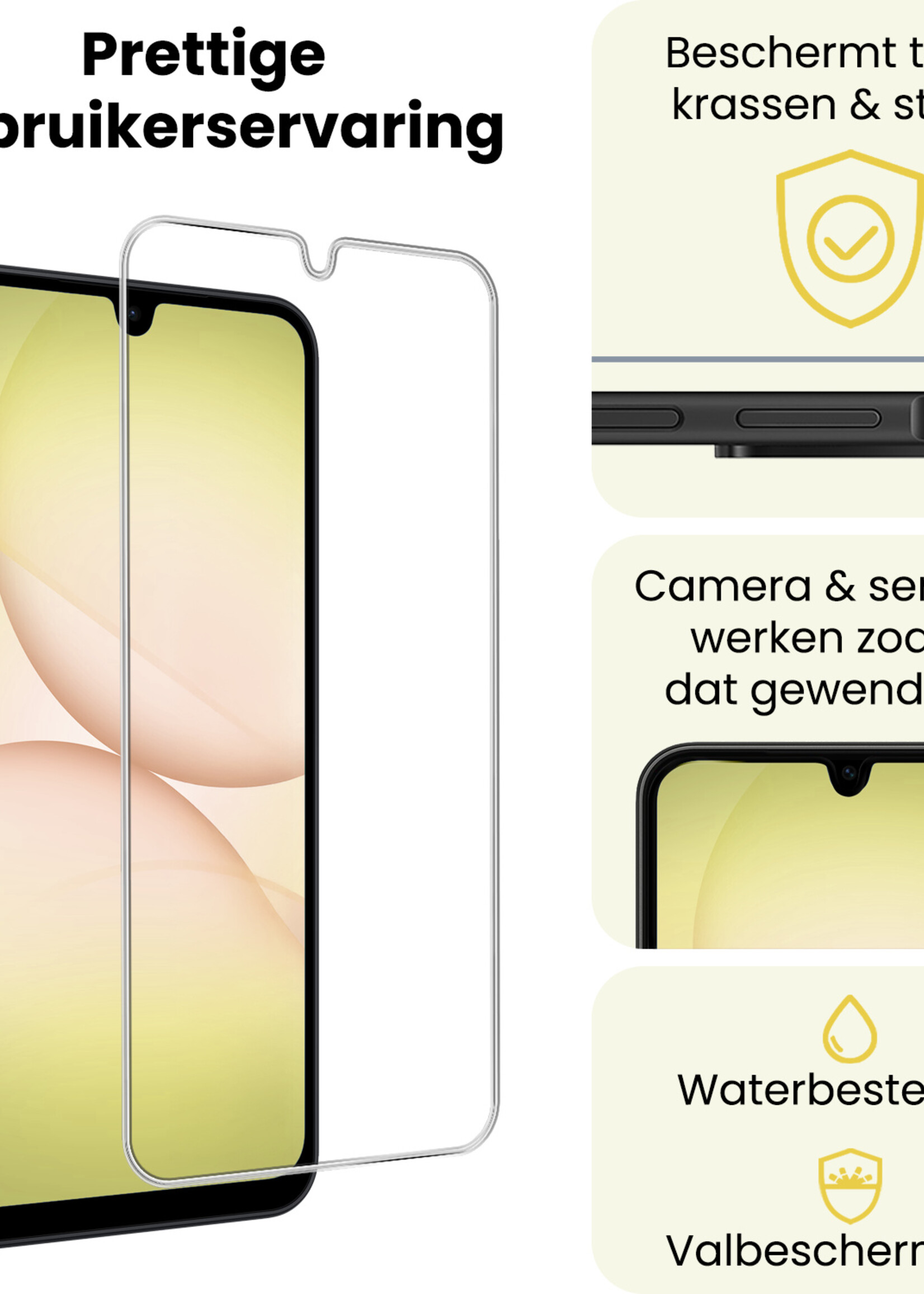 LUQ LUQ Samsung Galaxy A17 Screenprotector Glas - 3 PACK