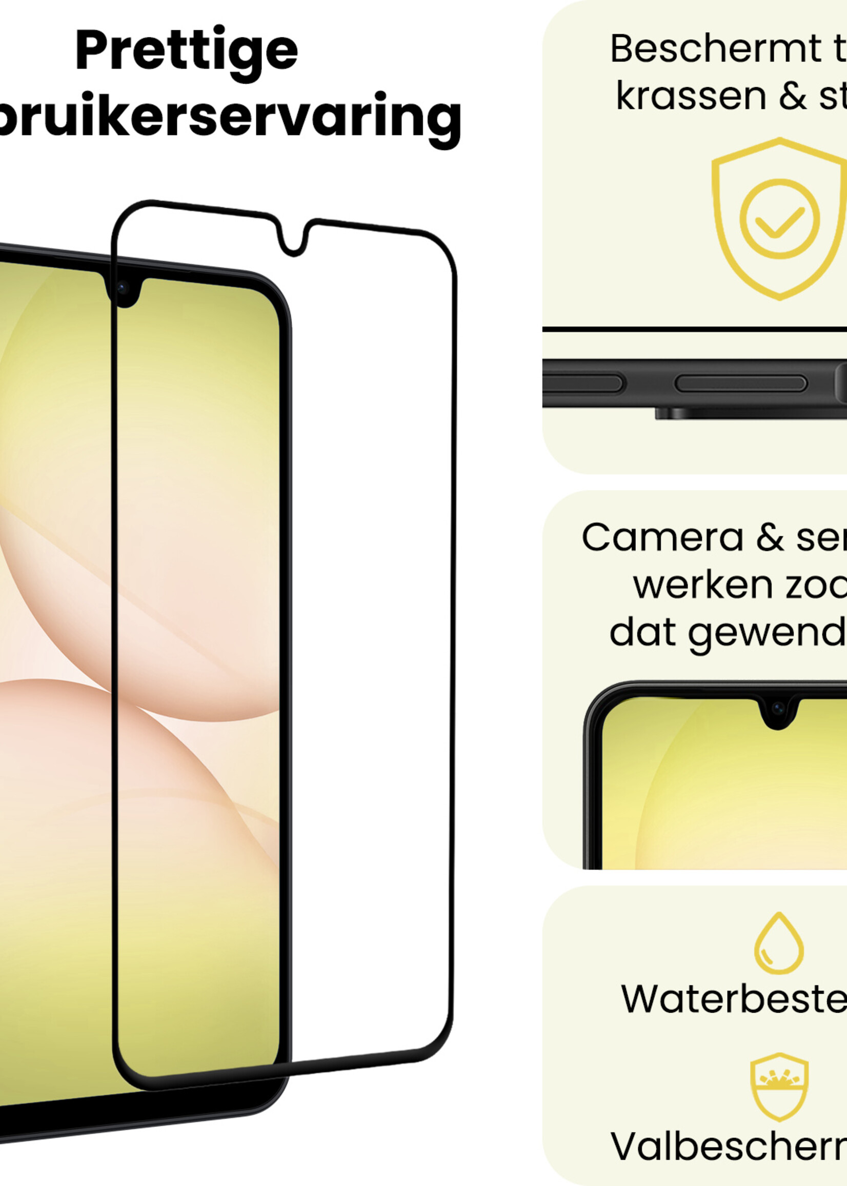 LUQ LUQ Samsung Galaxy A17 Screenprotector Glas Full Cover