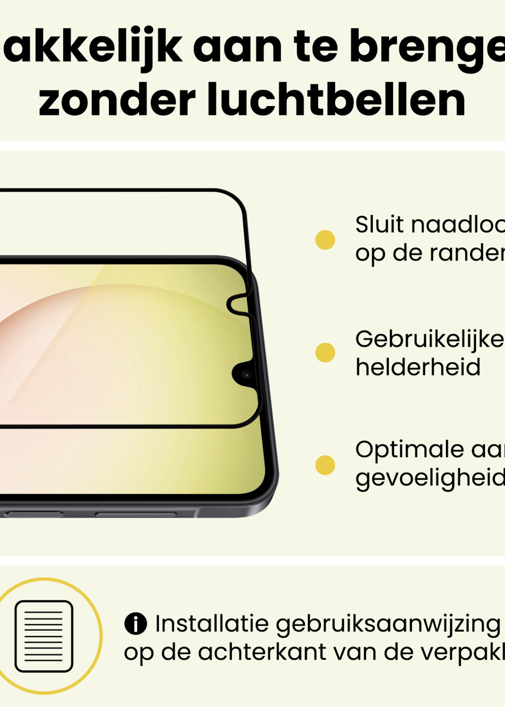 LUQ LUQ Samsung Galaxy A17 Screenprotector Glas Full Cover - 2 PACK