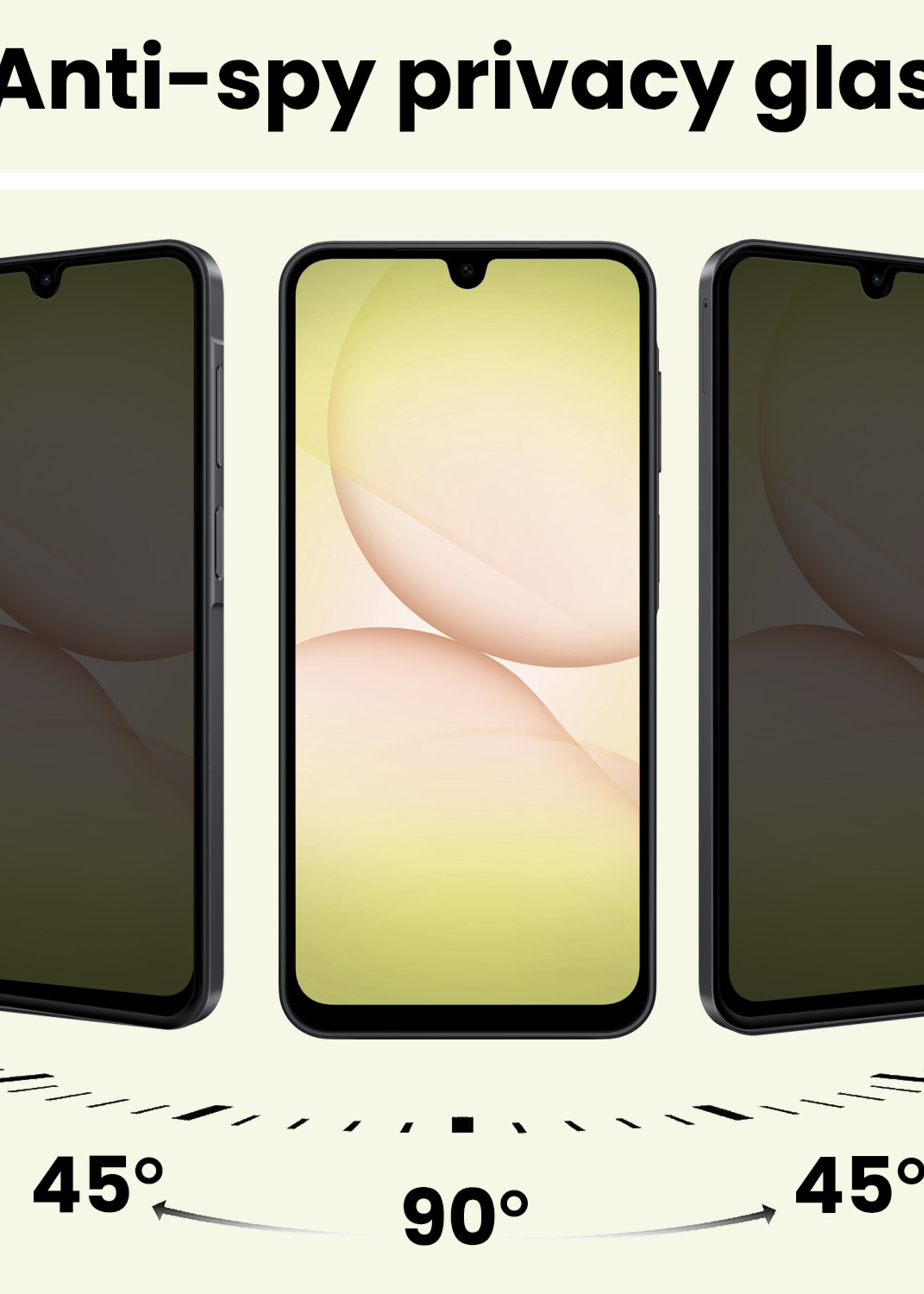 LUQ LUQ Samsung Galaxy A17 Screenprotector Glas Privacy