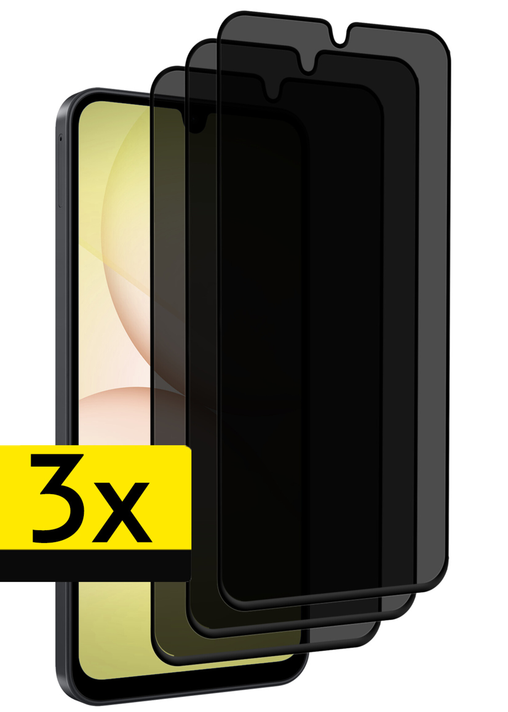 LUQ LUQ Samsung Galaxy A17 Screenprotector Glas Privacy - 3 PACK