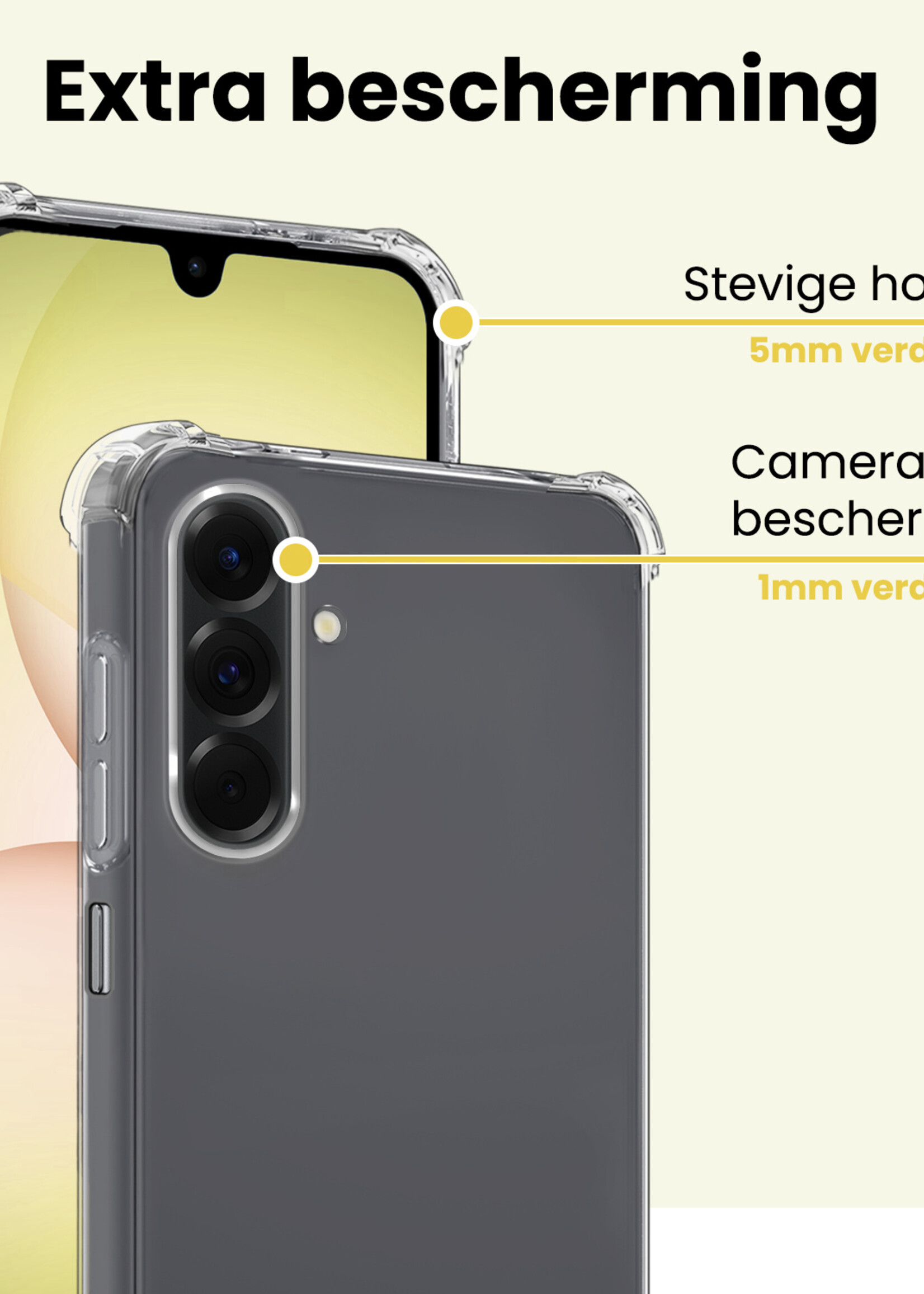 LUQ LUQ Samsung Galaxy A17 Hoesje Shockproof - Transparant