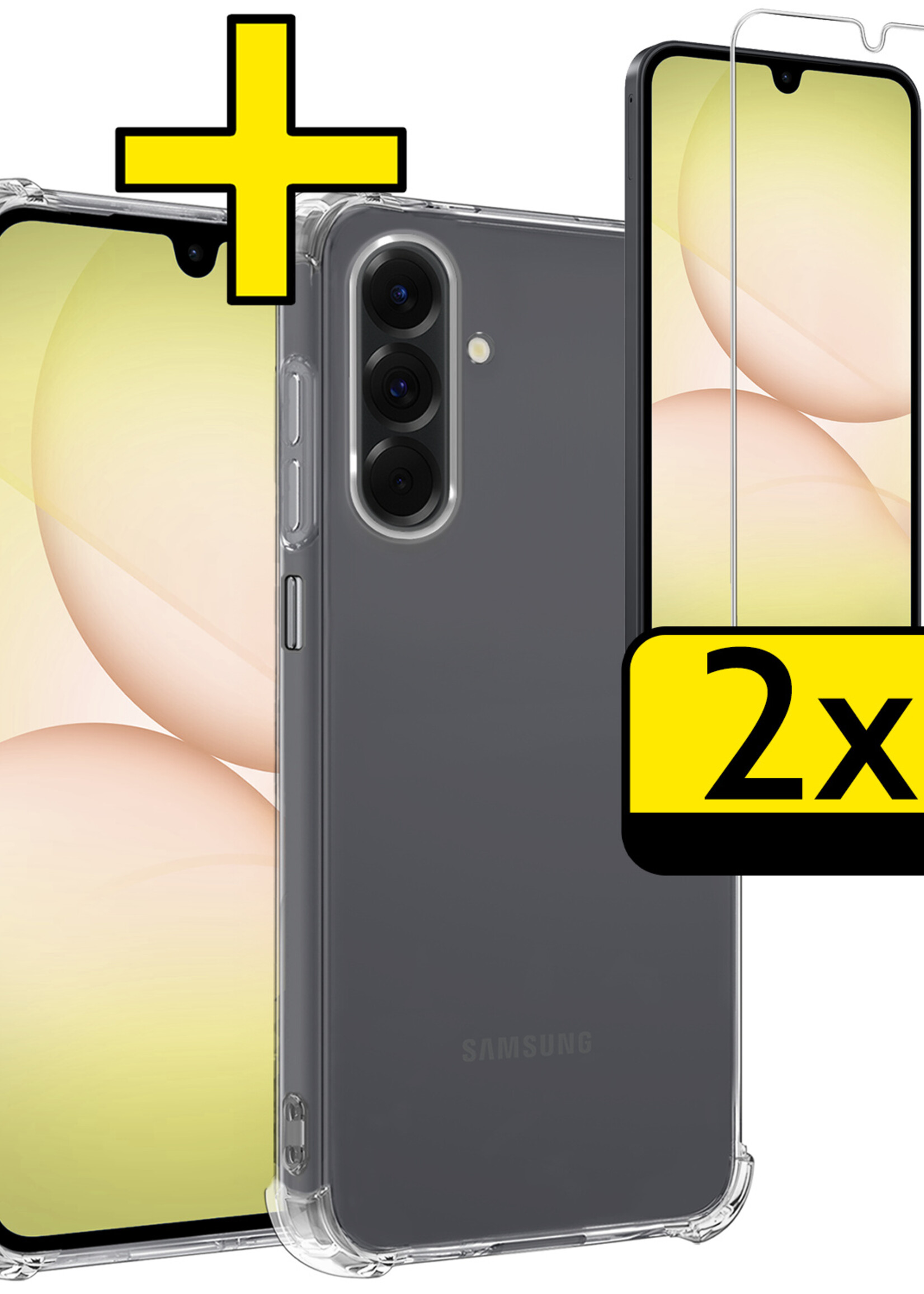 LUQ LUQ Samsung Galaxy A17 Hoesje Shockproof Met 2x Screenprotector