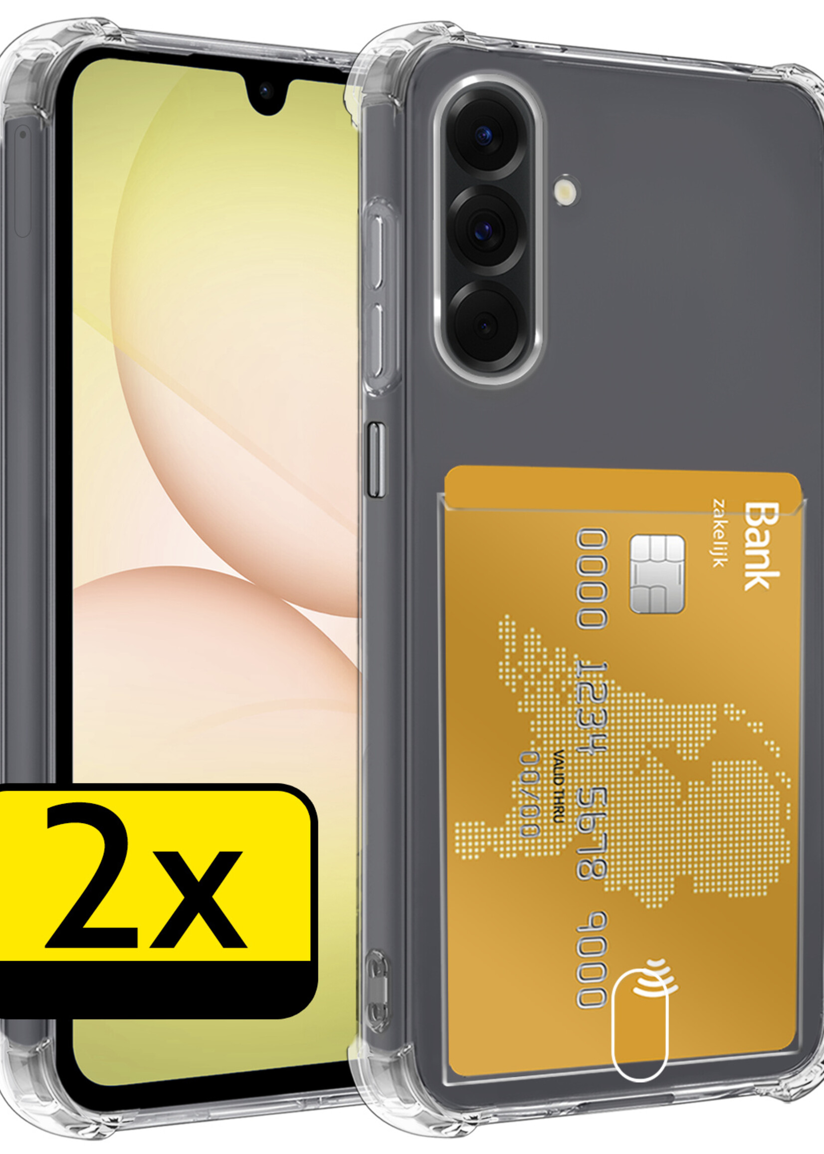 LUQ LUQ Samsung Galaxy A17 Hoesje Pashouder - 2 PACK