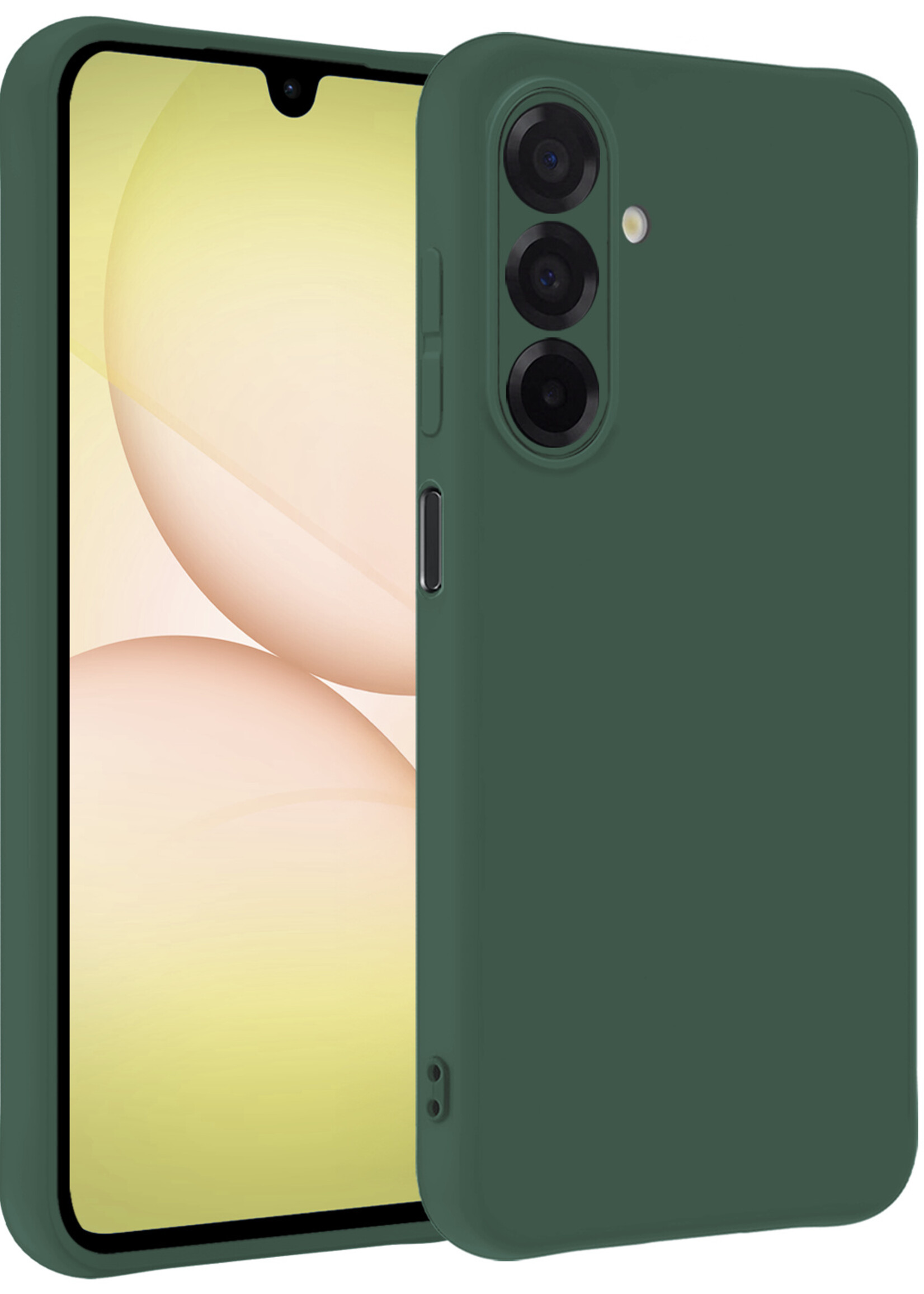 LUQ LUQ Samsung Galaxy A17 Hoesje Siliconen - Donkergroen