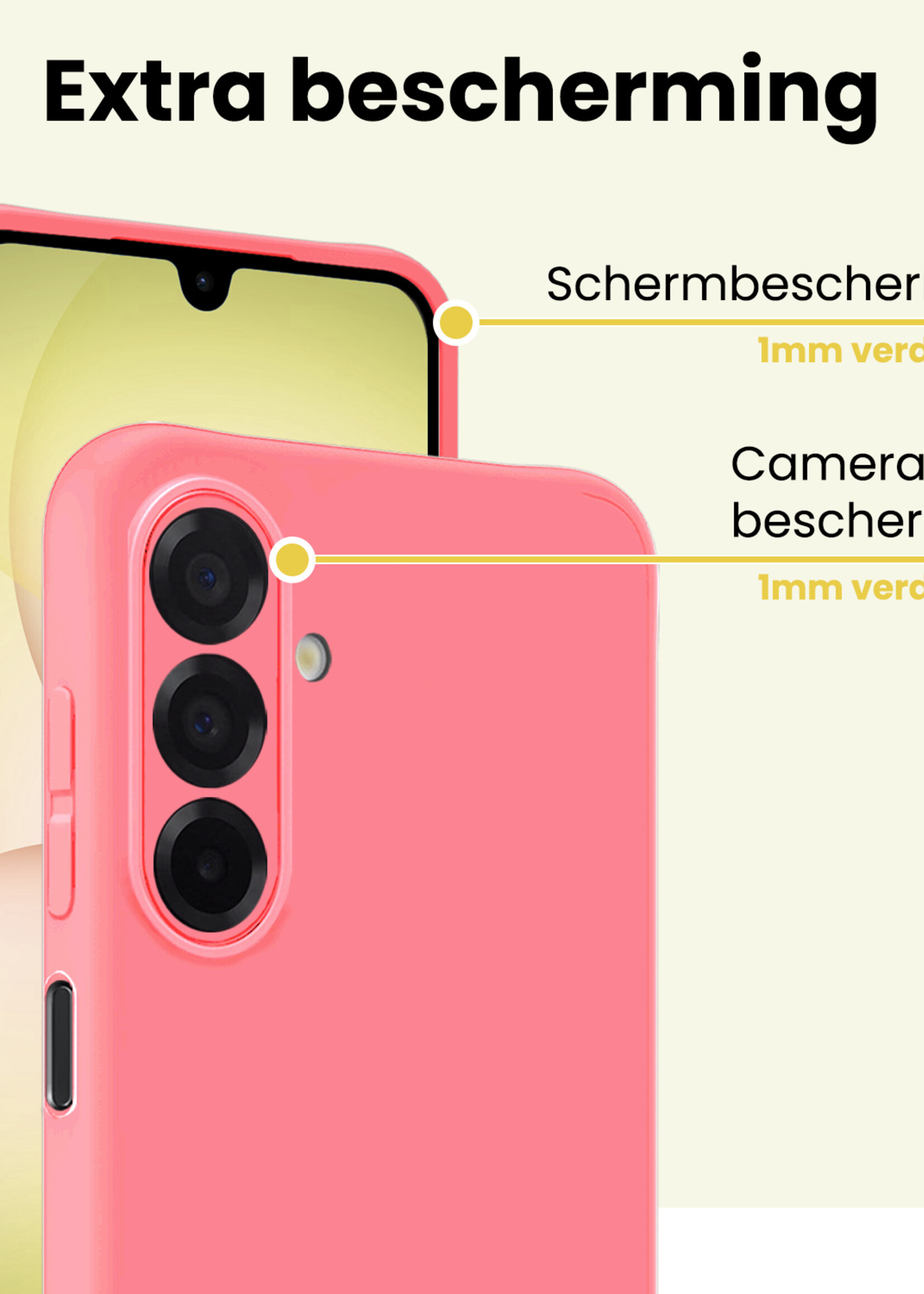 LUQ LUQ Samsung Galaxy A17 Hoesje Siliconen - Lichtroze