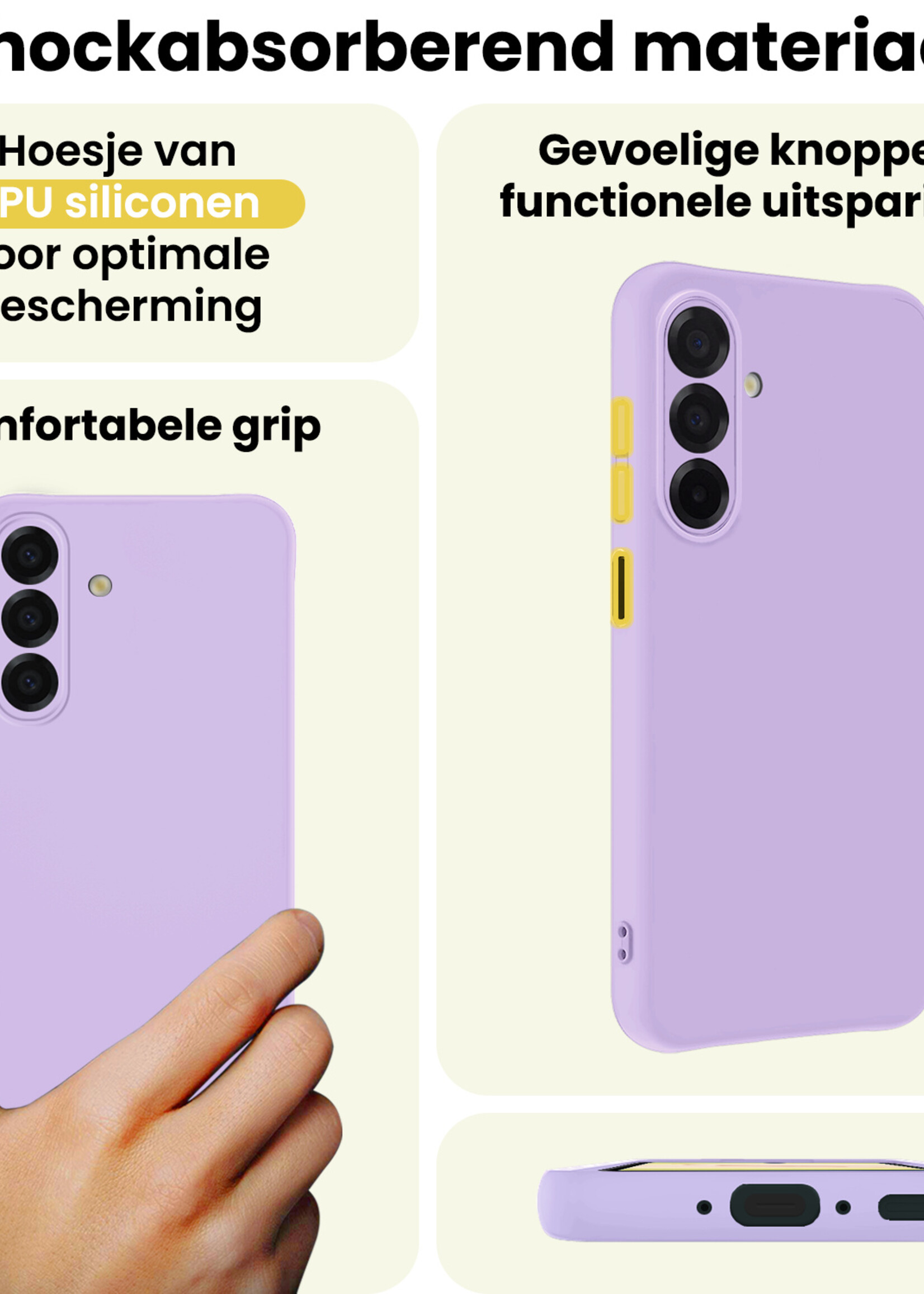 LUQ LUQ Samsung Galaxy A17 Hoesje Siliconen - Lila