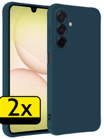 LUQ LUQ Samsung Galaxy A17 Hoesje Siliconen - Donkerblauw - 2 PACK