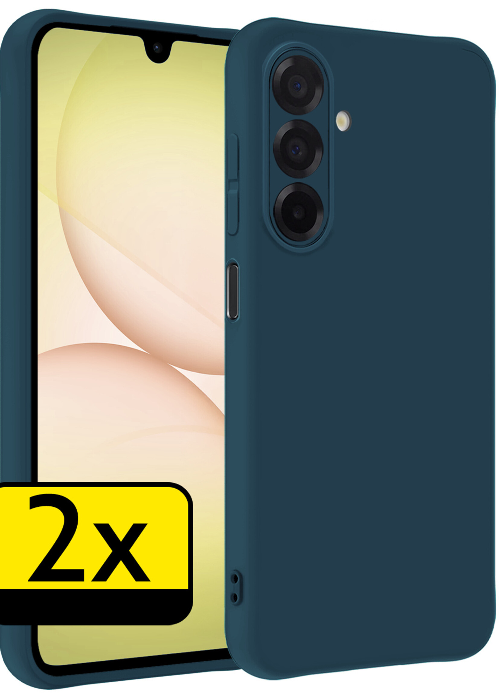 LUQ LUQ Samsung Galaxy A17 Hoesje Siliconen - Donkerblauw - 2 PACK