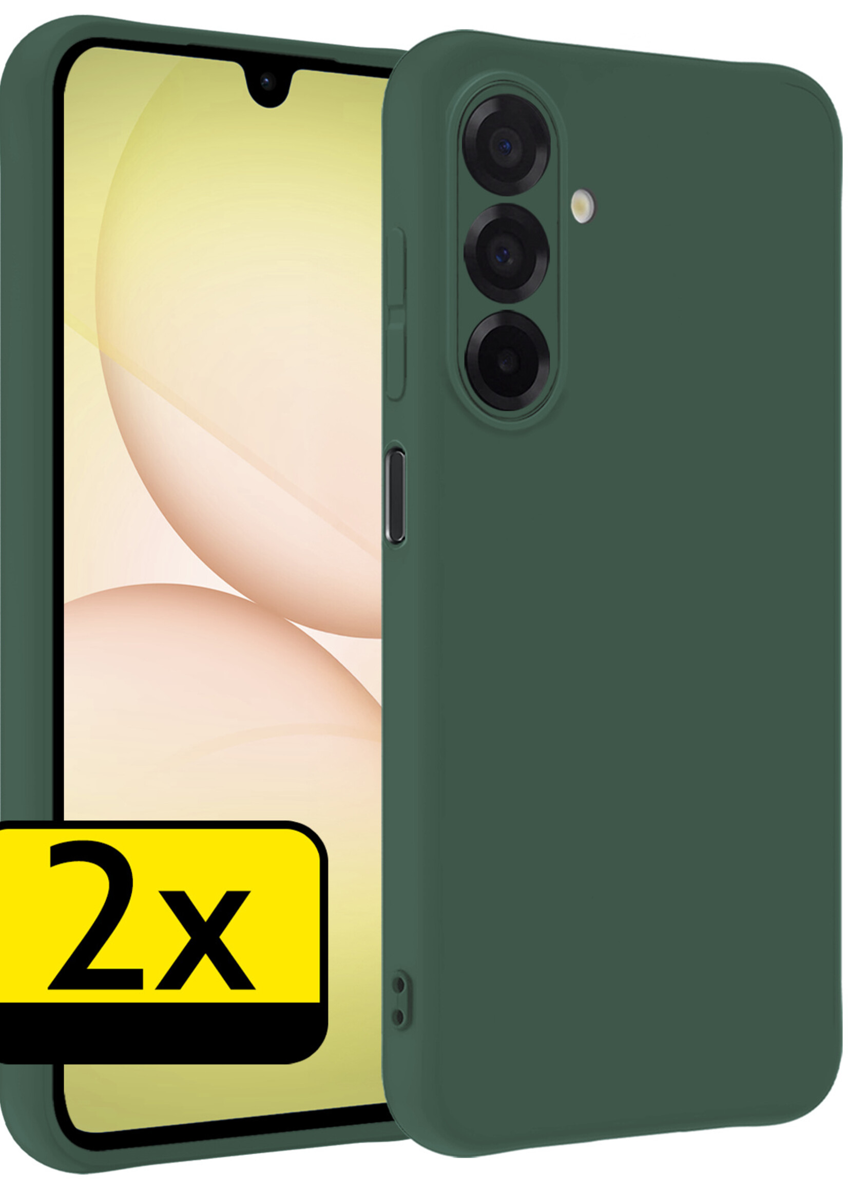 LUQ LUQ Samsung Galaxy A17 Hoesje Siliconen - Donkergroen - 2 PACK