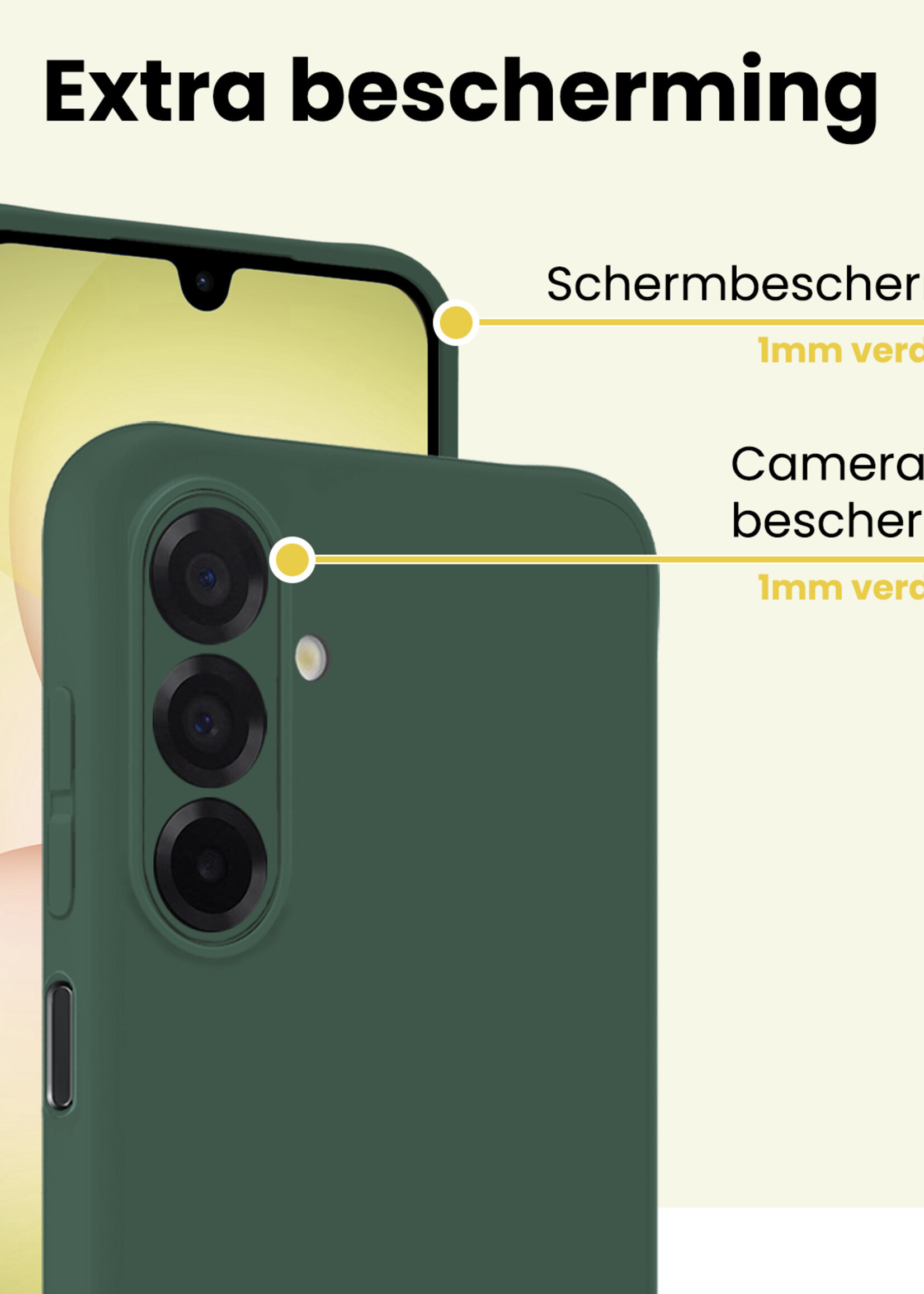 LUQ LUQ Samsung Galaxy A17 Hoesje Siliconen - Donkergroen - 2 PACK