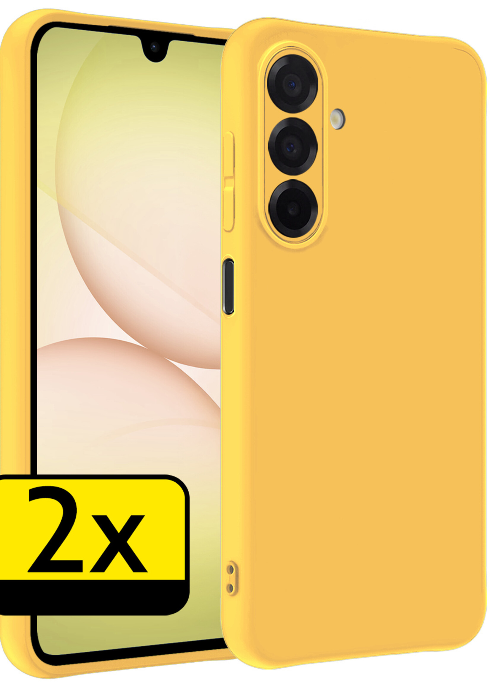 LUQ LUQ Samsung Galaxy A17 Hoesje Siliconen - Geel - 2 PACK