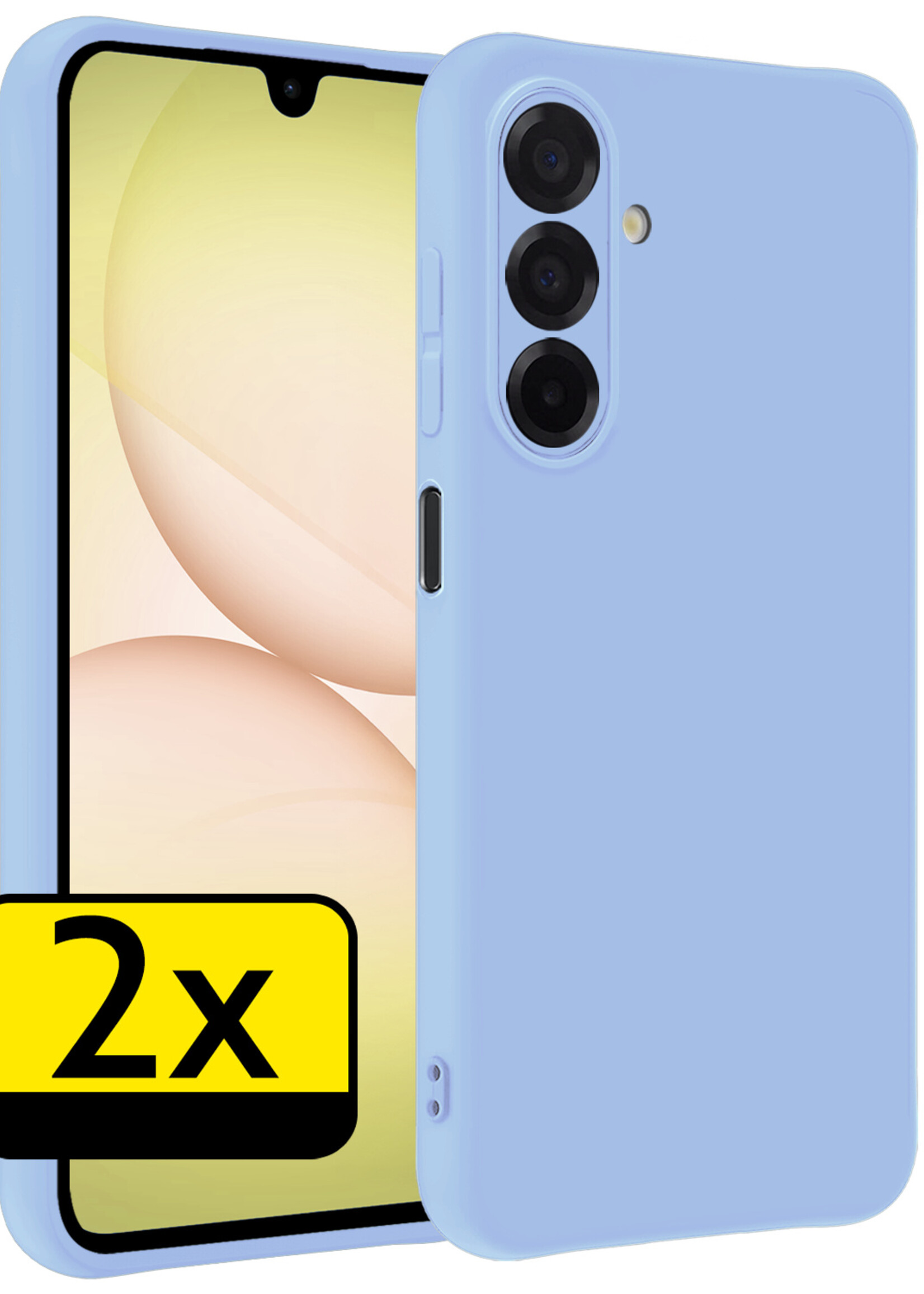 LUQ LUQ Samsung Galaxy A17 Hoesje Siliconen - Lichtblauw - 2 PACK