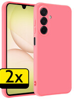 LUQ LUQ Samsung Galaxy A17 Hoesje Siliconen - Lichtroze - 2 PACK