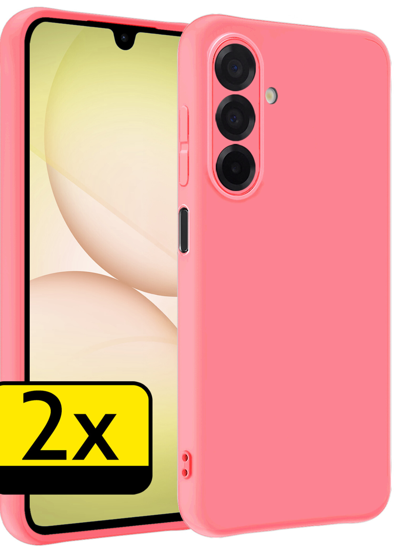 LUQ LUQ Samsung Galaxy A17 Hoesje Siliconen - Lichtroze - 2 PACK