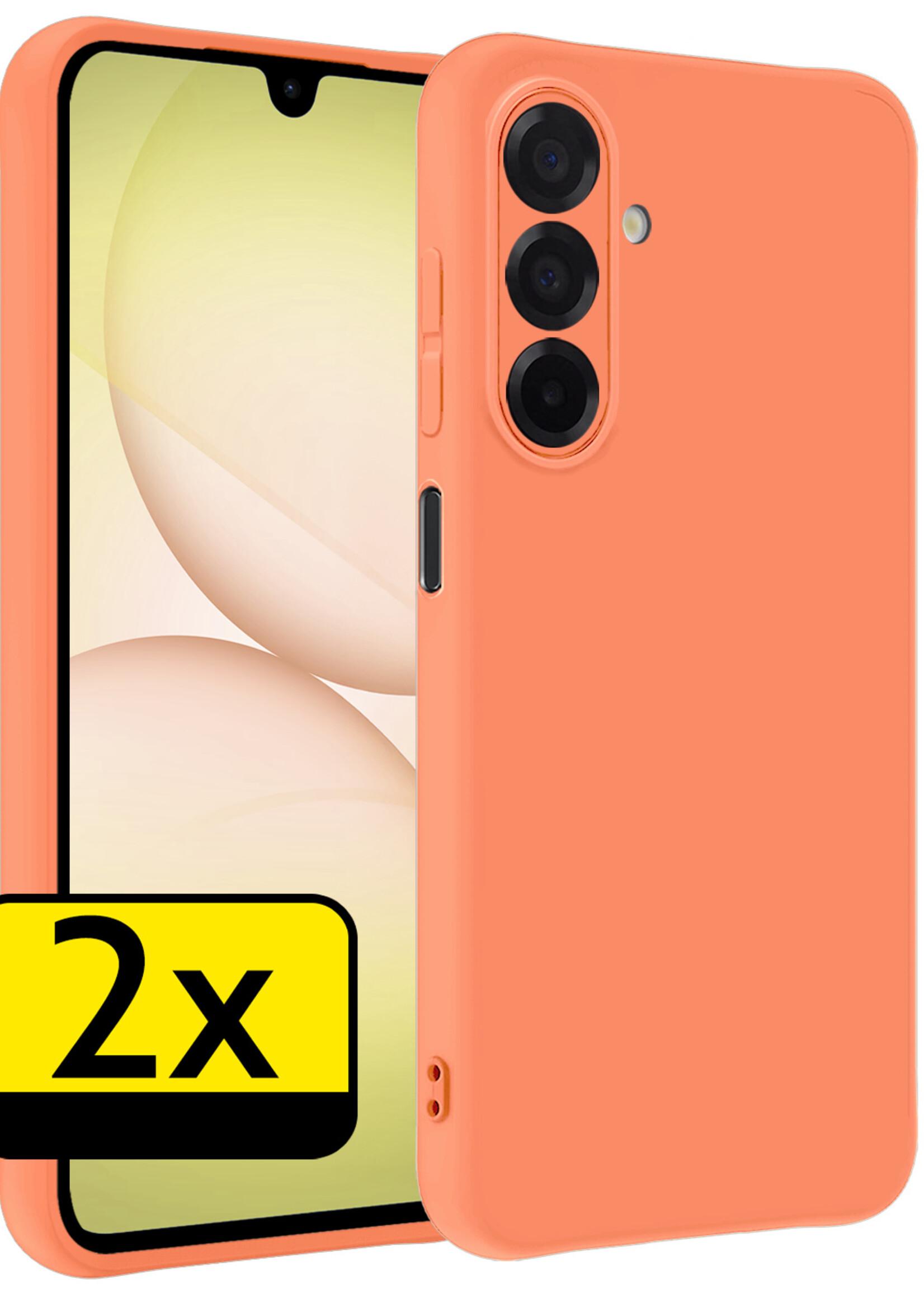 LUQ LUQ Samsung Galaxy A17 Hoesje Siliconen - Perzik - 2 PACK