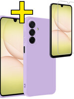 LUQ LUQ Samsung Galaxy A17 Hoesje Siliconen Met Screenprotector - Lila