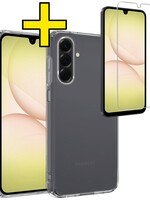 LUQ LUQ Samsung Galaxy A17 Hoesje Siliconen Met Screenprotector - Transparant