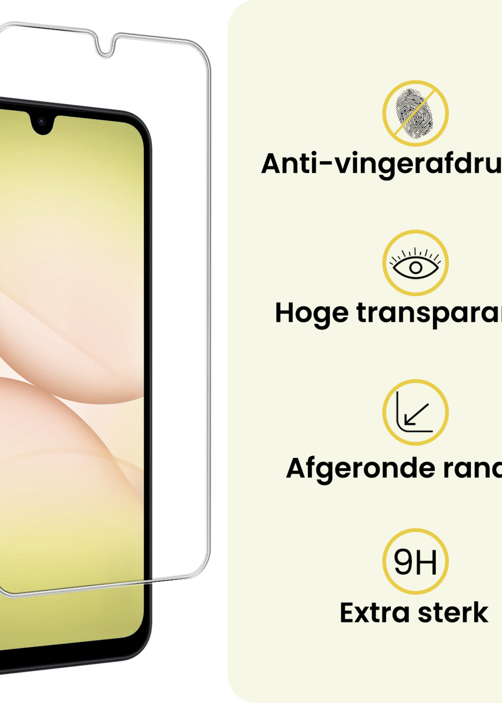 LUQ LUQ Samsung Galaxy A17 Hoesje Siliconen Met 2x Screenprotector - Lila