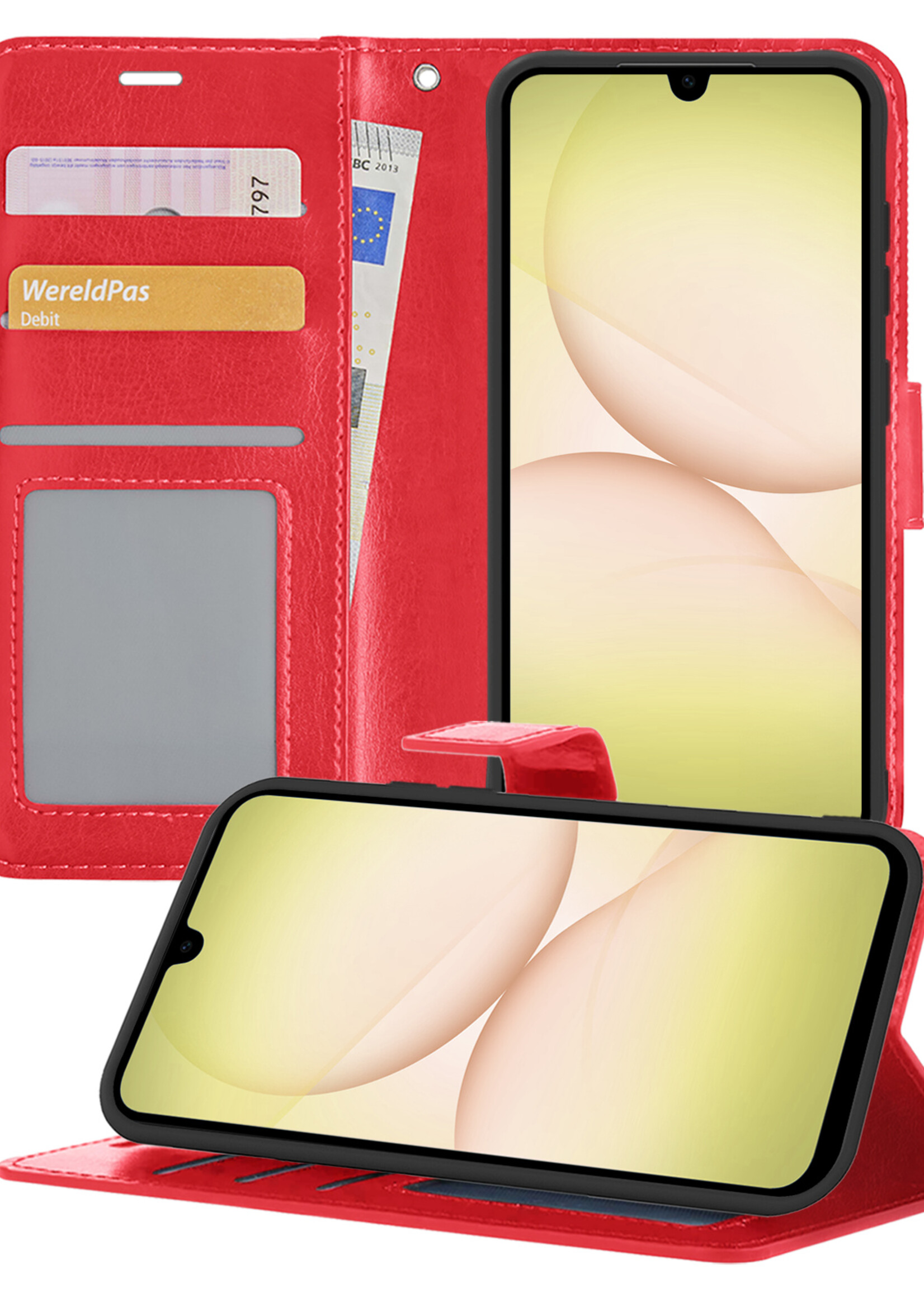 LUQ LUQ Samsung Galaxy A17 Hoesje Bookcase - Rood