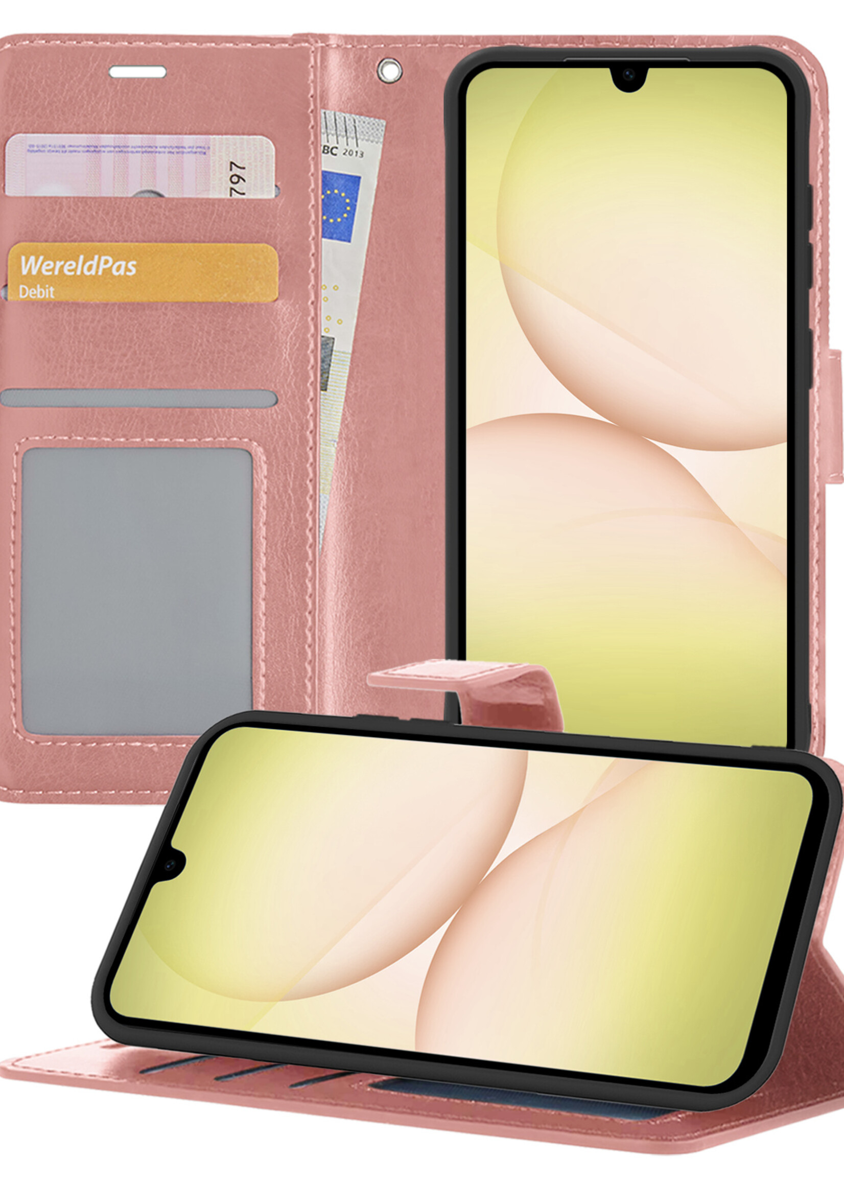 LUQ LUQ Samsung Galaxy A17 Hoesje Bookcase - Rose Goud